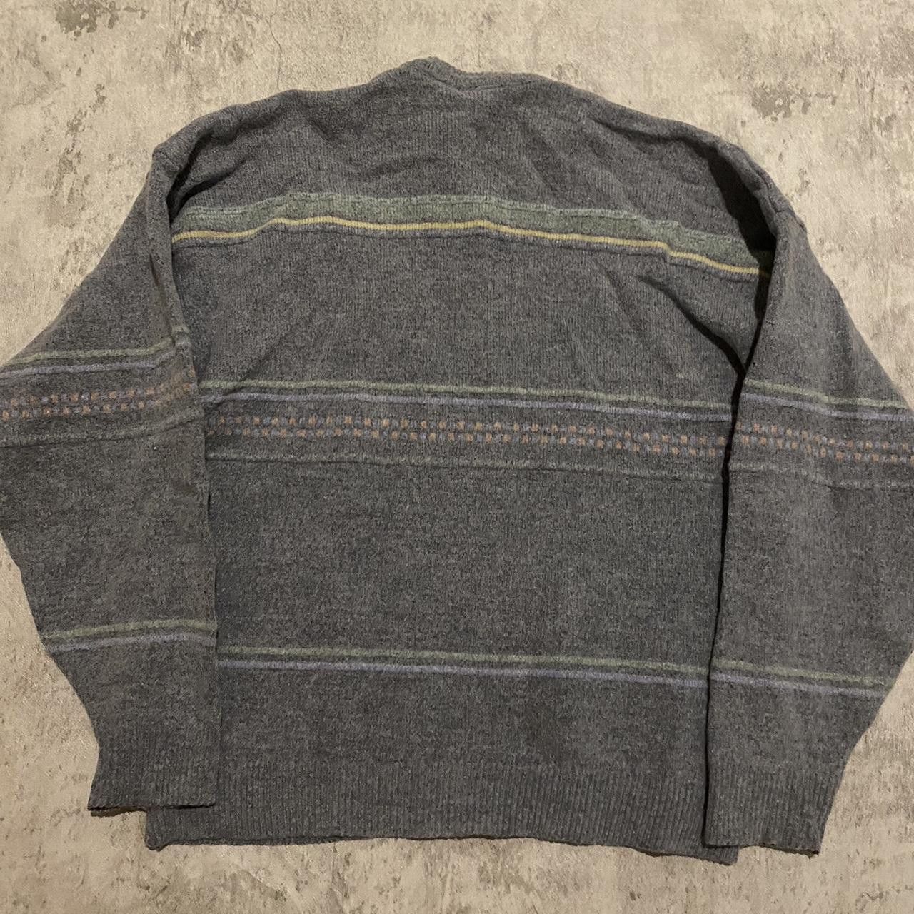 Other Wool Grey and multi-coloured vintage 90s sweater Size US S / EU 44-46 / 1 - 4 Thumbnail