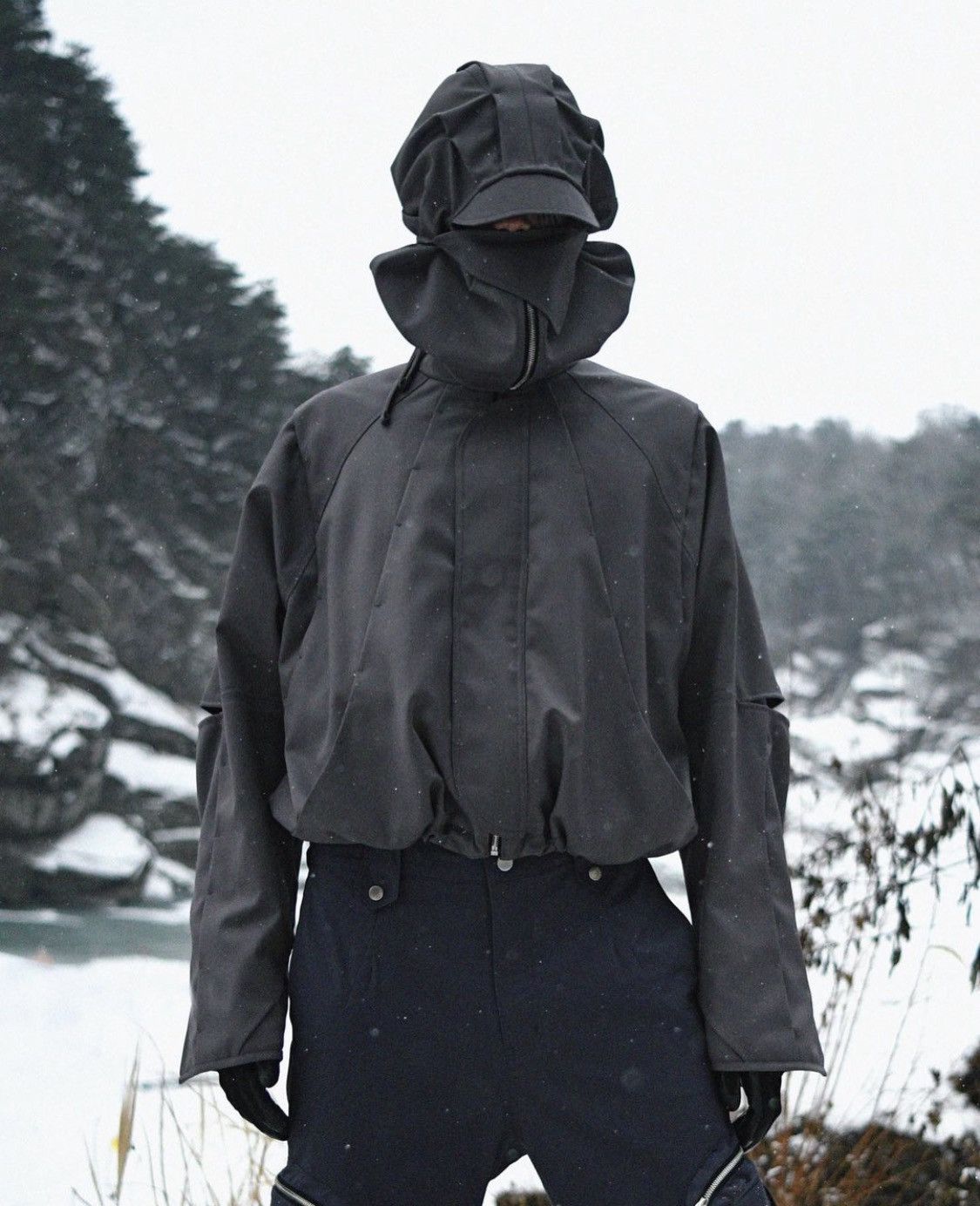 FFFPOSTALSERVICE FFFPOSTALSERVICE HOODED PARACHUTE BOMBER | Grailed