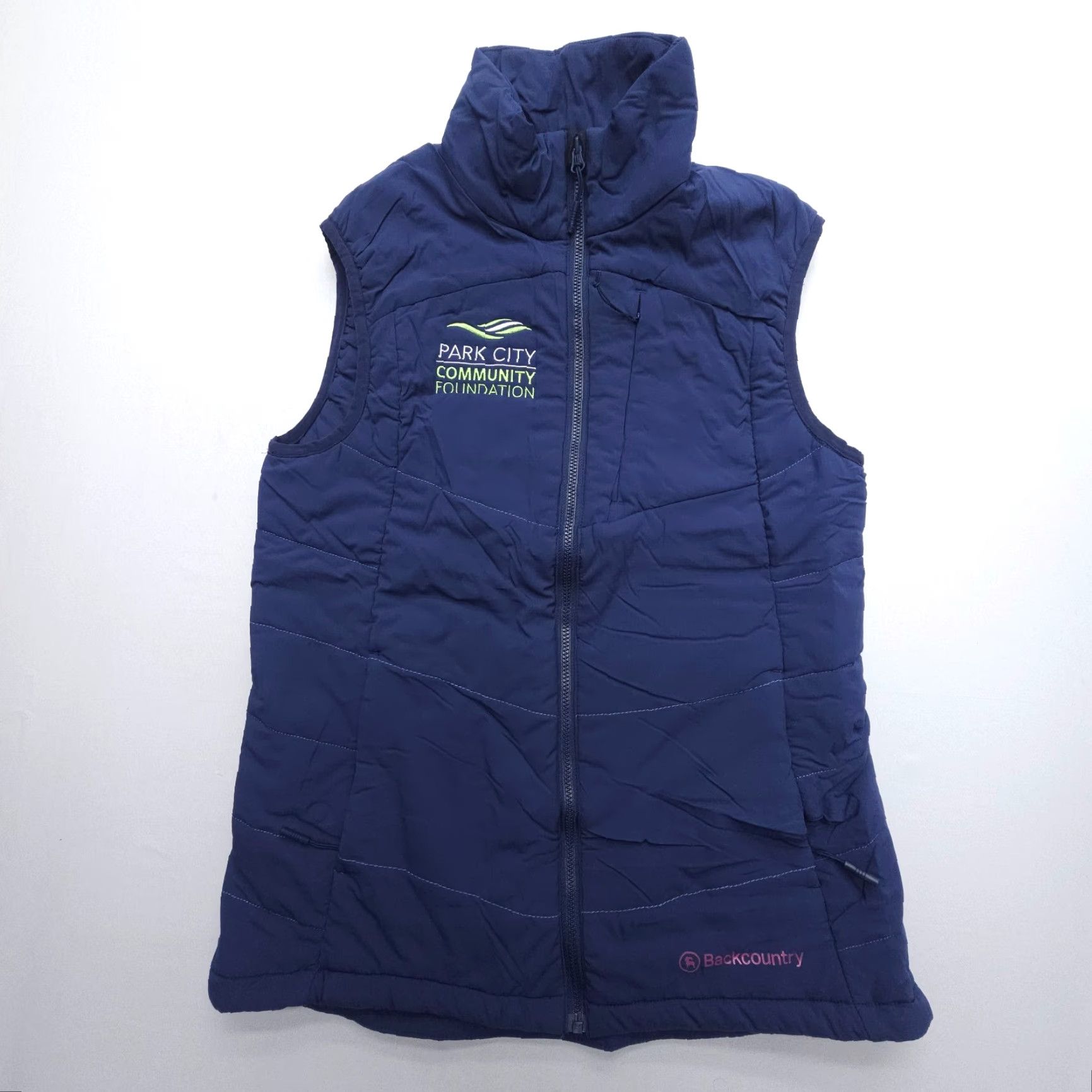 Vintage Backcountry Vest Size Small Packable Quilted Nylon Blue Womens Outdoor Sleeveless Puffer Mid-Length Jacket/Coat Style: Puffer Size S / US 4 / IT 40 - 2 Thumbnail