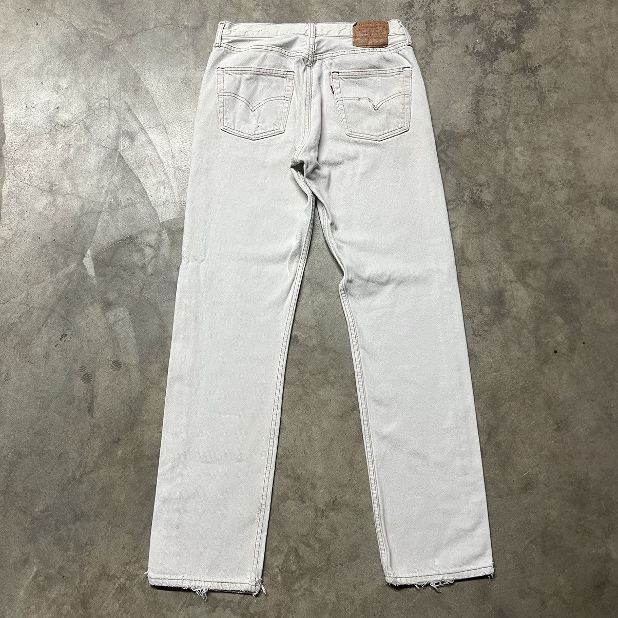 Levi's × Vintage Vintage 90’s Levi’s 501 Straight-Leg 🇺🇸 WHITE Denim Jeans Size US 34 / EU 50 - 1 Thumbnail