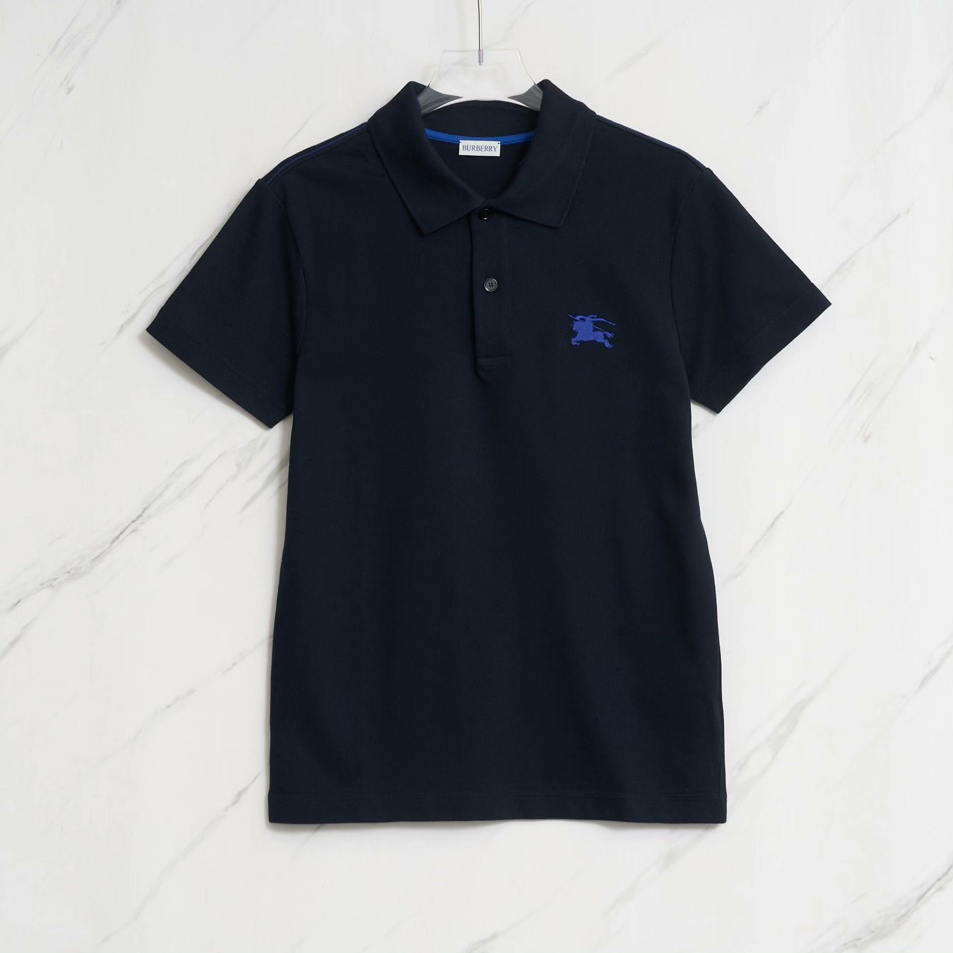 Burberry Burberry Men's Embroidered Navy Polo Shirt Size US S / EU 44-46 / 1 - 1 Thumbnail