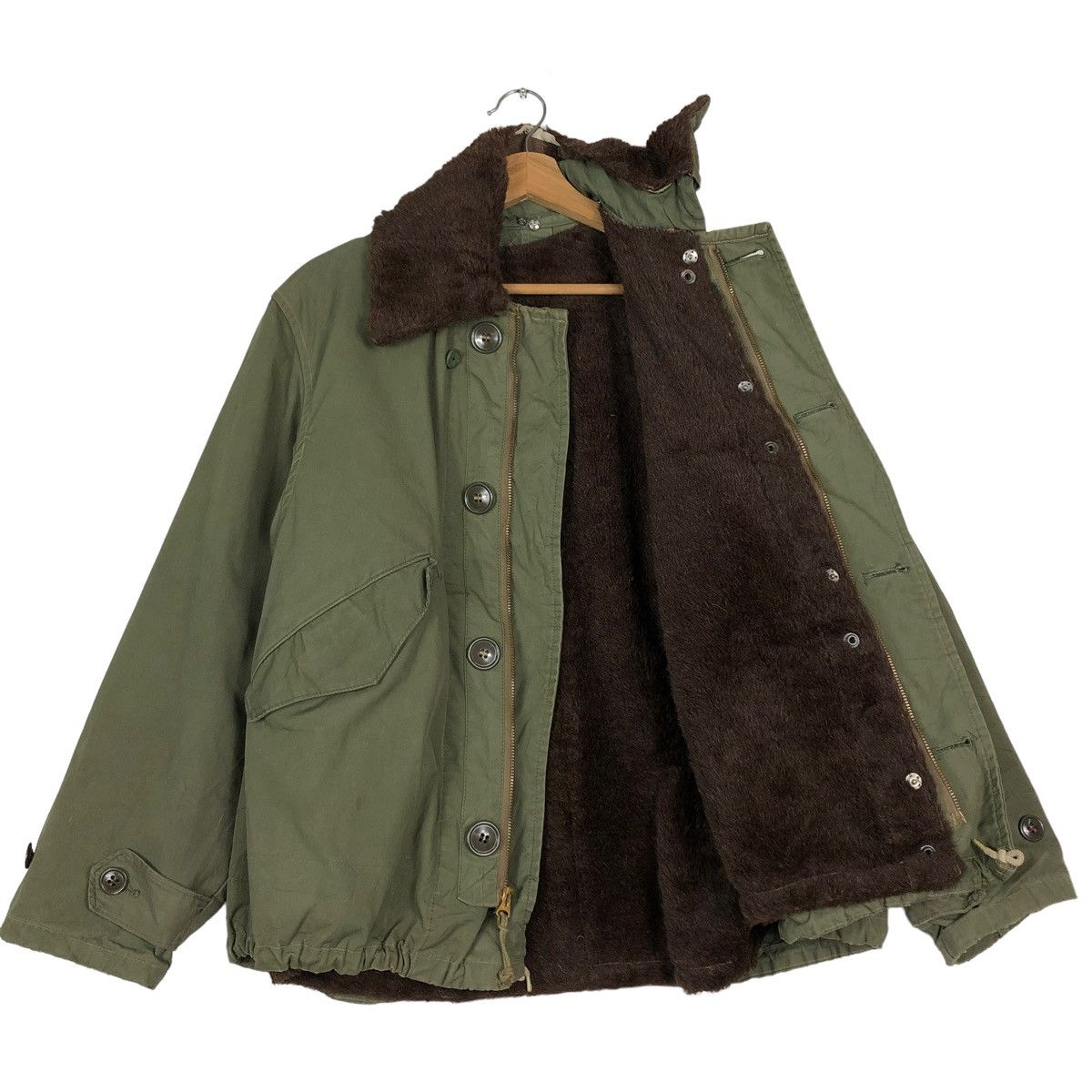 Buzz Rickson's 🔥TRUE VINTAGE SLANT POCKET CARGO JACKET WALDES ZIPPER USA Size US M / EU 48-50 / 2 - 10 Thumbnail