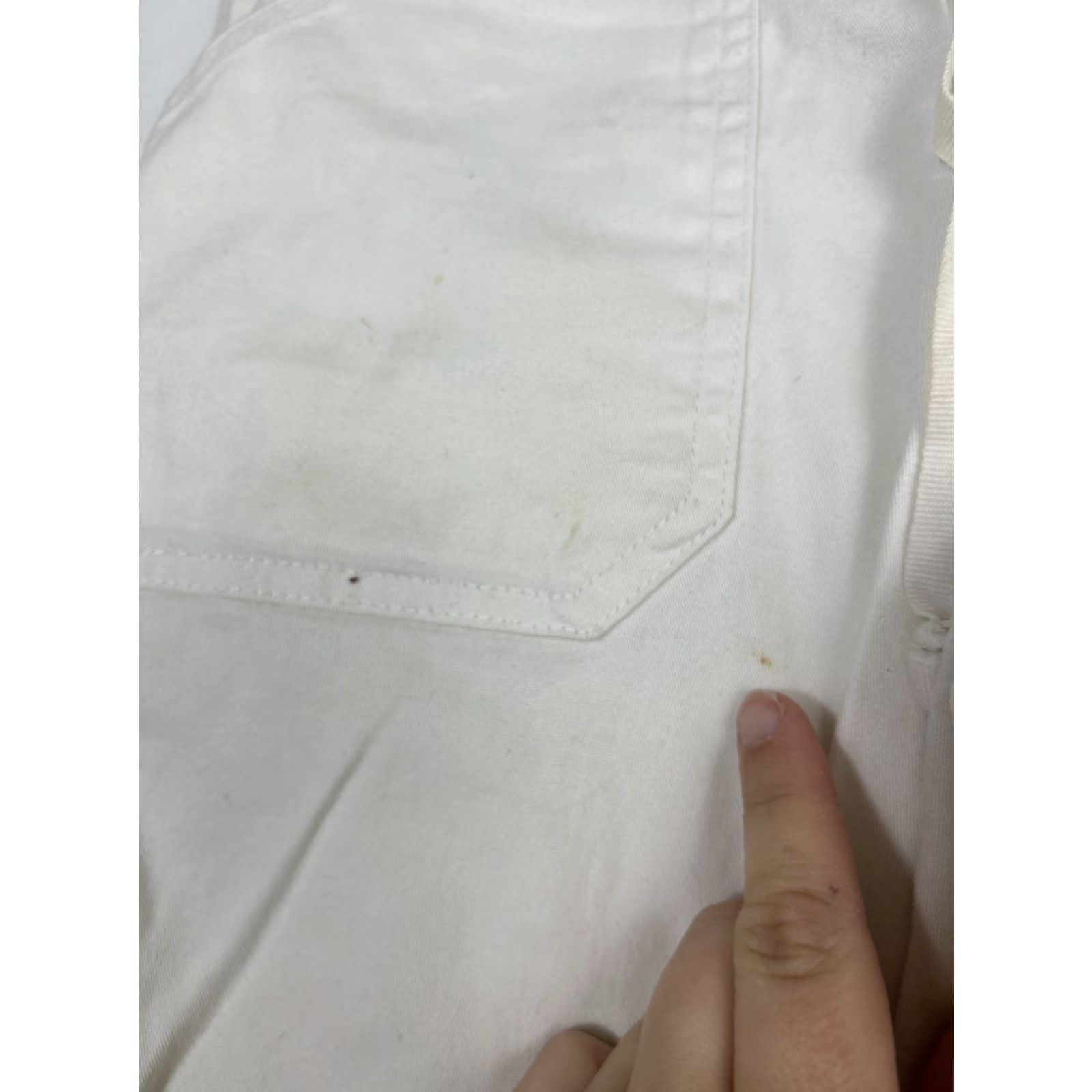 Vintage LE TIGRE Pants White W/ Navy Stitching Size 11 Capris Cropped Tie Cuffs Juniors Womens Capris Cropped Size 32" / US 10 / IT 46 - 7 Thumbnail