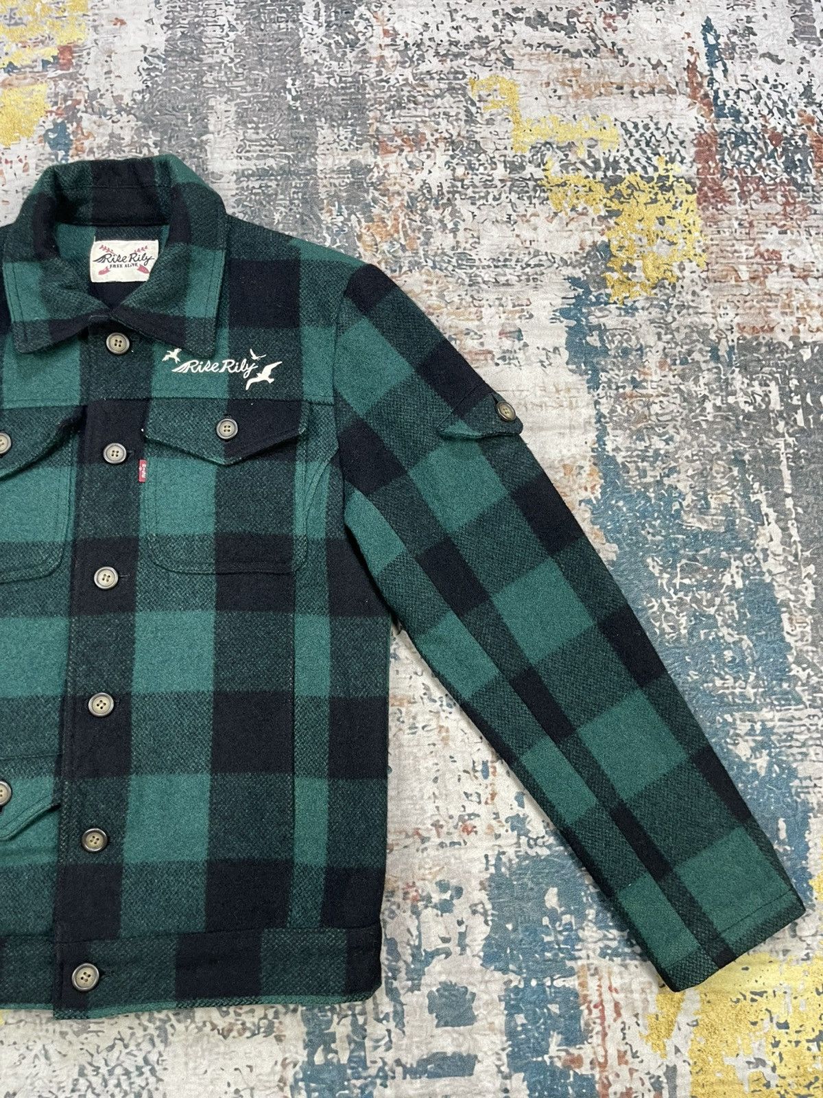 Japanese Brand Vintage Rise Lily Tartan Plaid Green Jacket Size US S / EU 44-46 / 1 - 3 Thumbnail