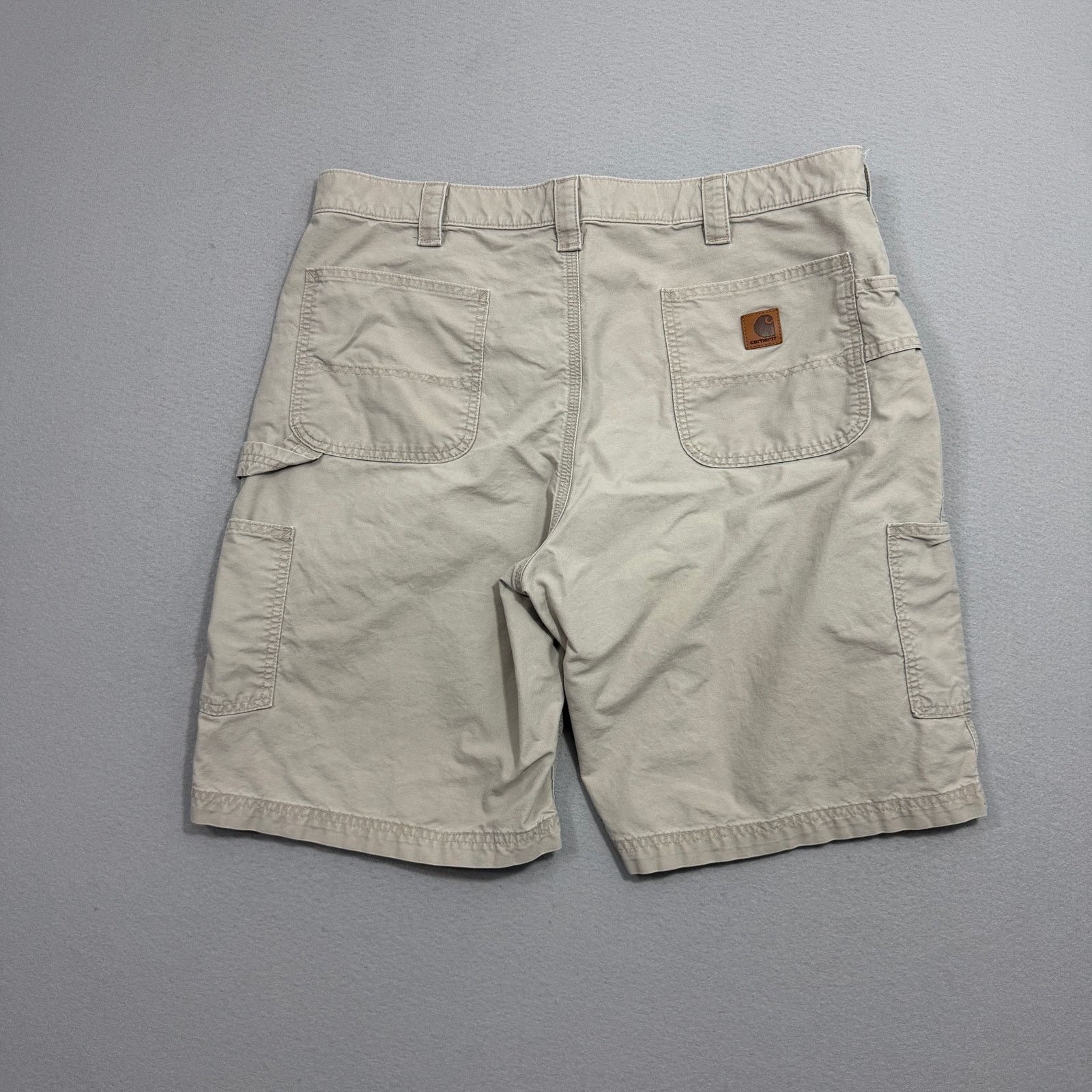 Carhartt Carhartt Original Fit Canvas Utility Work Shorts 40 Beige Size US 40 / EU 56 - 5 Thumbnail