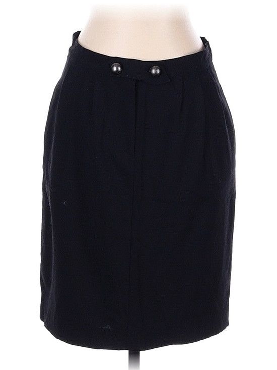 Fendi Fendi Black Pencil Skirt with Button Waist Detail Size 28" / US 6 / IT 42 - 1 Thumbnail