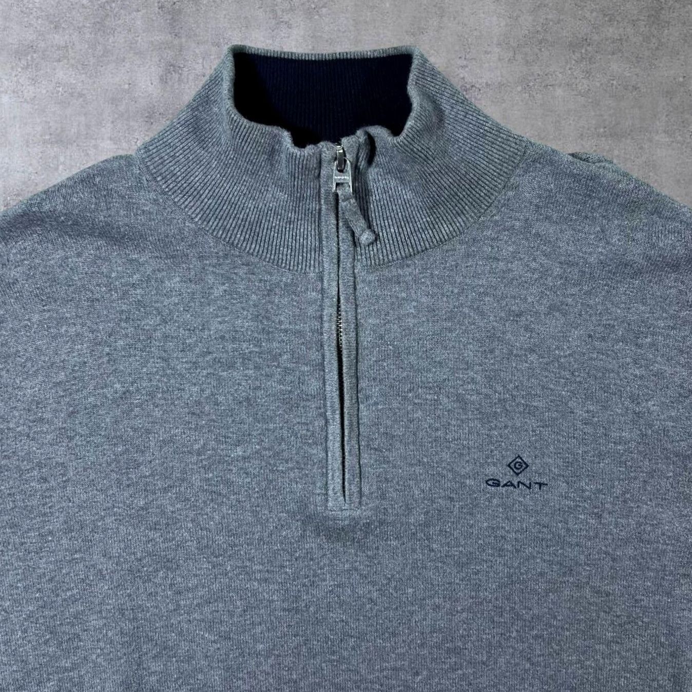 Gant GANT Classic Grey Embroidered Mini Logo 1/4 Zip Cotton Sweater Jumper Medium Mens Jumper Size US M / EU 48-50 / 2 - 4 Thumbnail