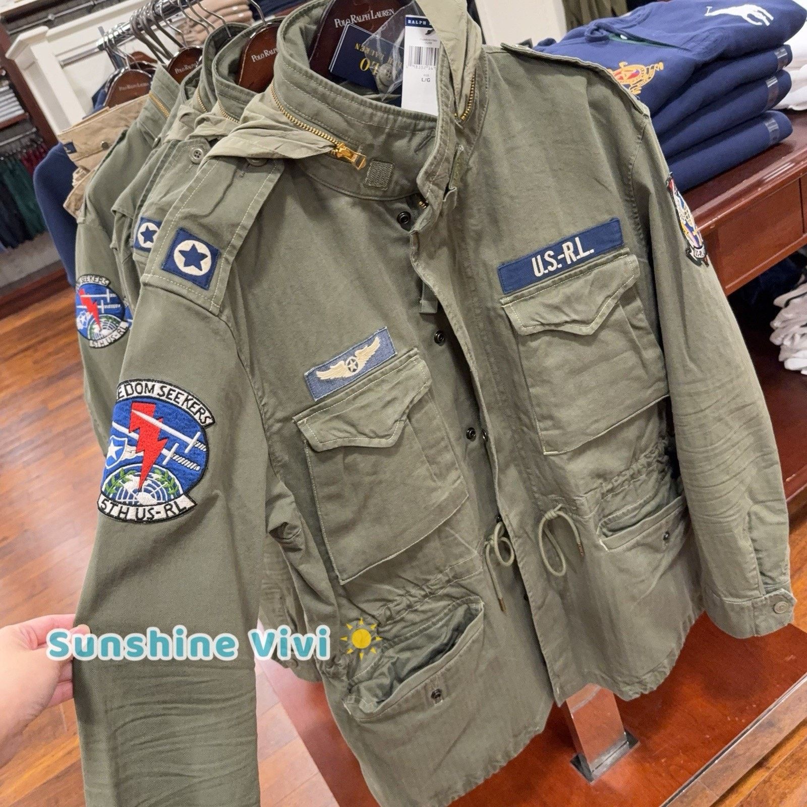 Polo Ralph Lauren NWT Polo Ralph Lauren Men Iconic Field Jacket Patches Olive Size US L / EU 52-54 / 3 - 4 Thumbnail