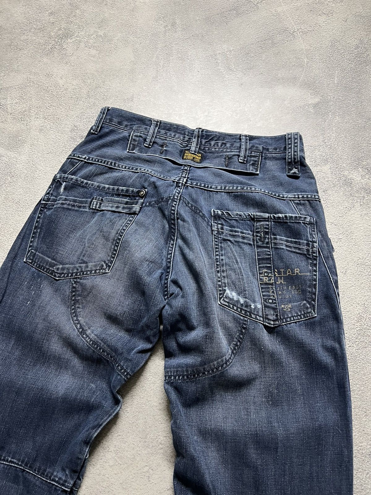 G-Star × Vintage Vintage Y2k G Star Raw 💙 Multi Pocket Denim Jeans 00’s Size US 32 / EU 48 - 14 Thumbnail