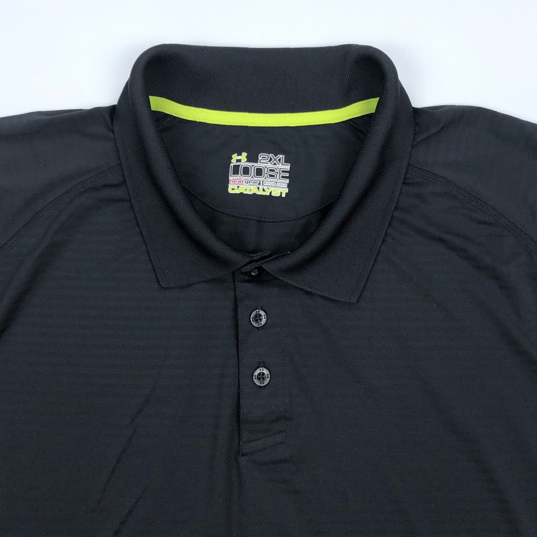 Under Armour Under Armour Polo Shirt 2XL Black Stripe HeatGear Catalyst Performance Golf Shirt Mens Short Sleeve Size US XXL / EU 58 / 5 - 3 Thumbnail