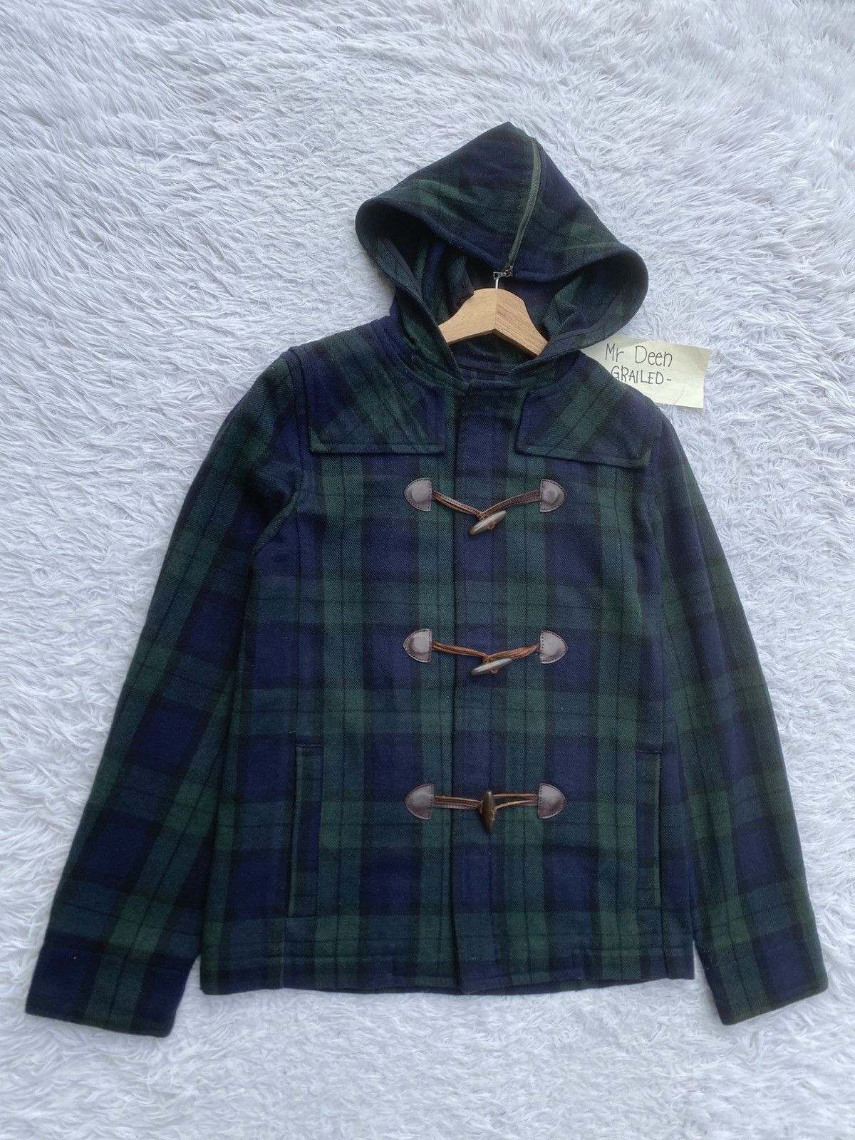 A.P.C. Rare Vintage A.P.C Checkered Wool Hooded Jacket Size US XS / EU 42 / 0 - 2 Thumbnail