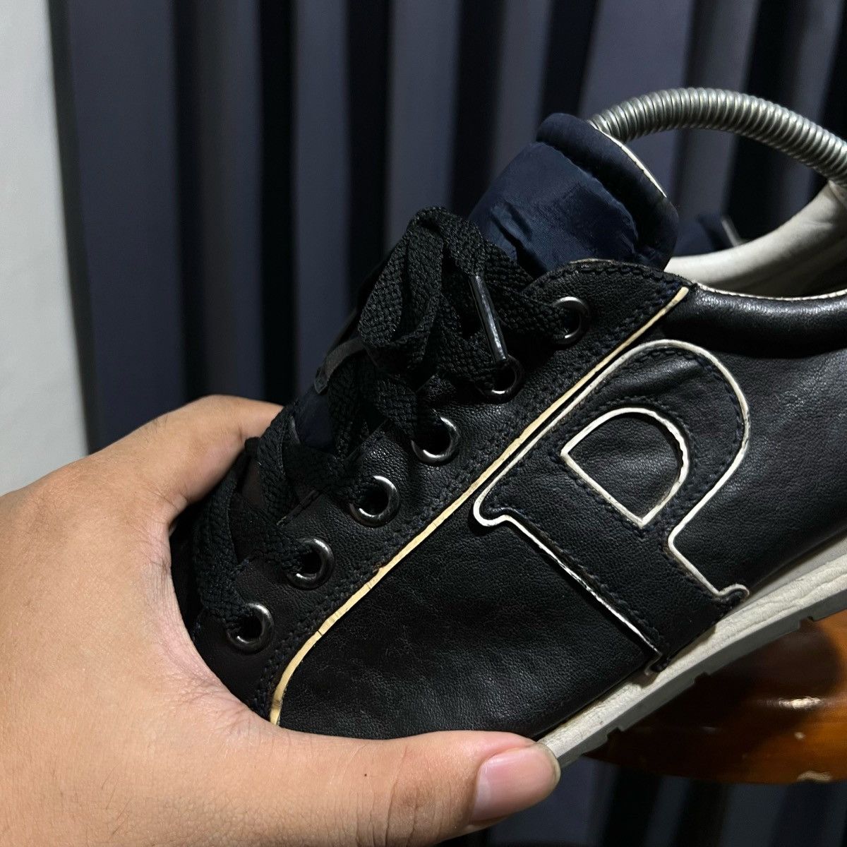 Prada Prada milano Leather Black Sneakers Size US 8 / EU 41 - 3 Thumbnail