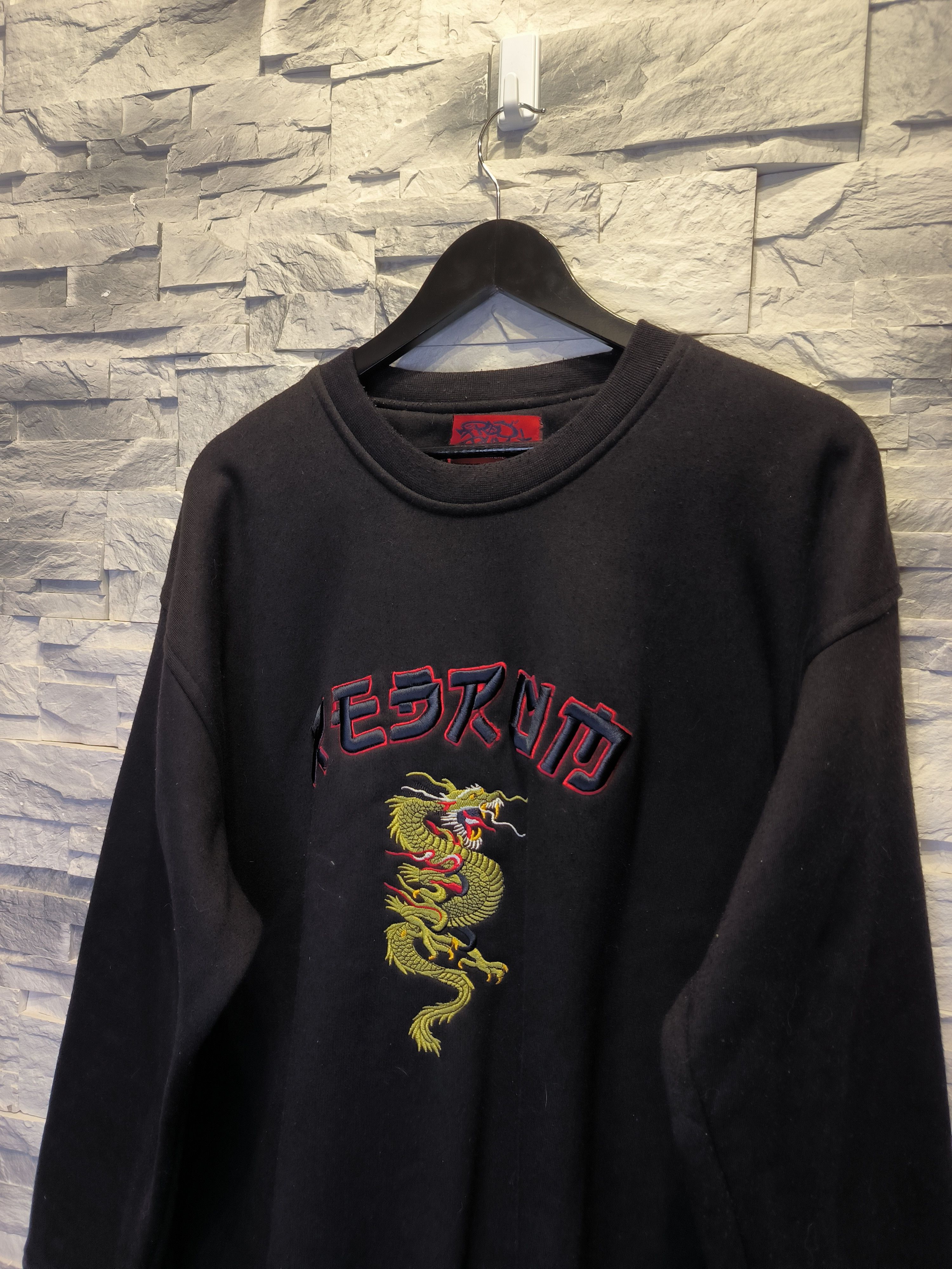 Vintage Redrum Vintage Crewneck Dragon Logo Sweatshirt Black Size US XL / EU 56 / 4 - 2 Thumbnail