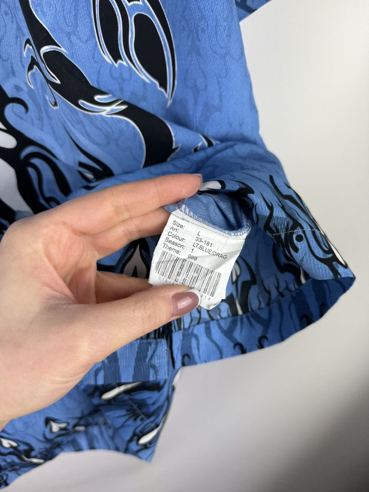Other Fishbone Tribal Dragon Overprinted Y2K Crazy Button Up Shirt Size US L / EU 52-54 / 3 - 14 Thumbnail
