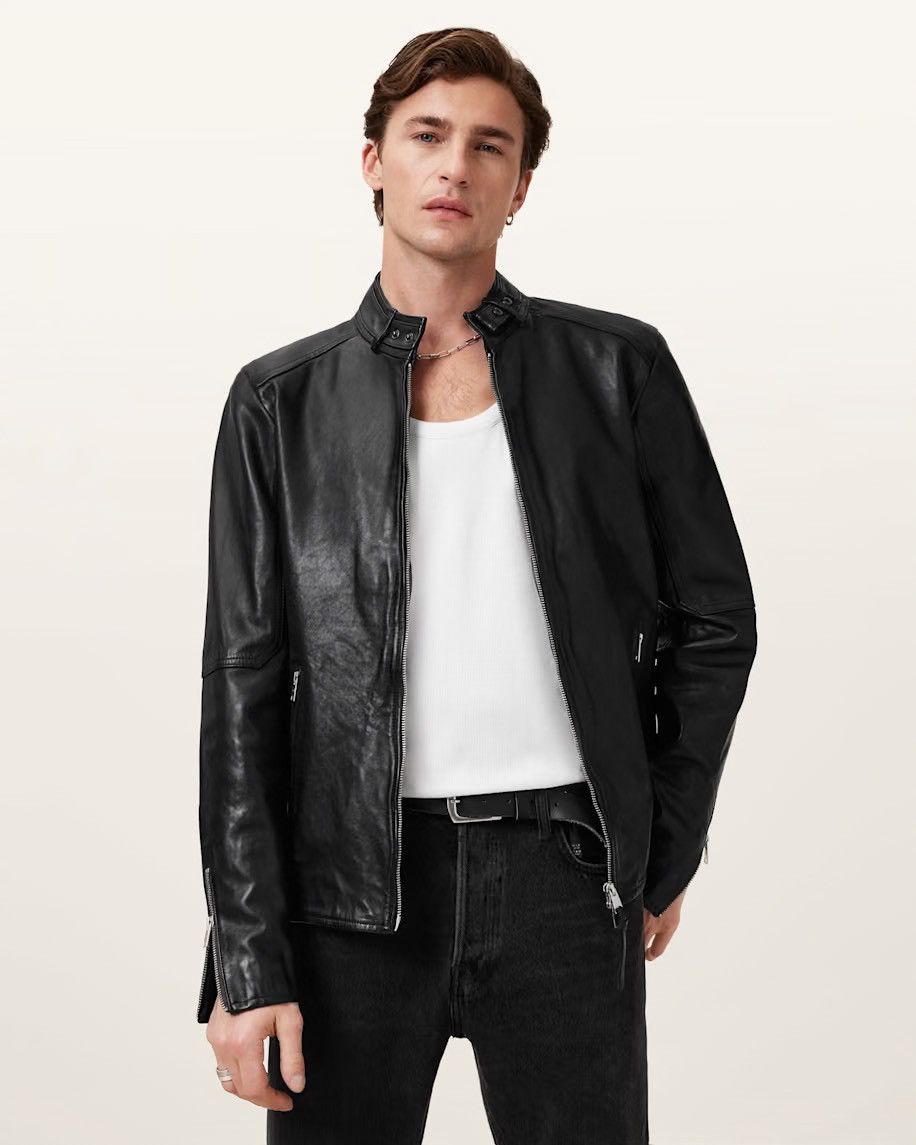 Allsaints ALLSAINTS Cora Leather Jacket Size US M / EU 48-50 / 2 - 2 Thumbnail