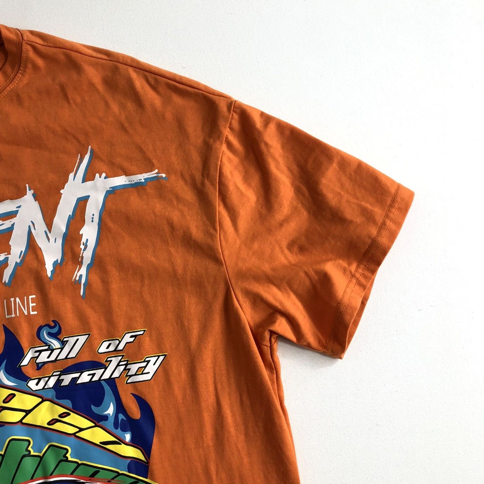 Shein SheIn Full Graphic Racing Car Men's Short Sleeve Orange Tee T-Shirt Size Medium Size US M / EU 48-50 / 2 - 4 Thumbnail
