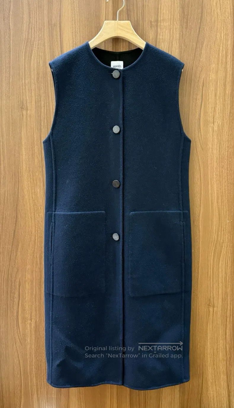 Hermes Hermes Dark blue cashmere vest Size M / US 6-8 / IT 42-44 - 1 Thumbnail