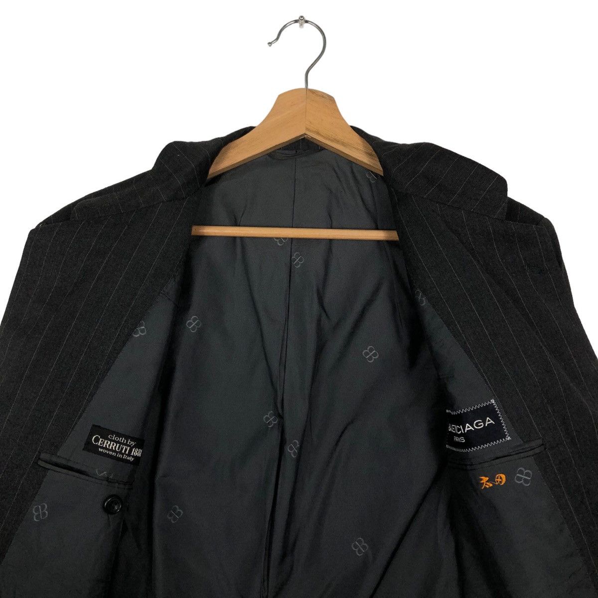 Balenciaga Vintage Balenciaga Paris Double Breast Striped Coats Jacket Size US M / EU 48-50 / 2 - 9 Thumbnail