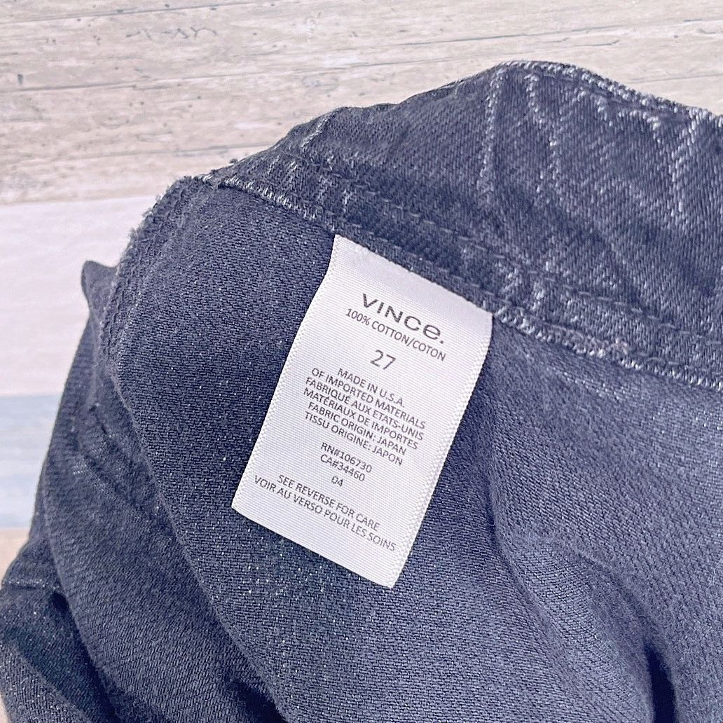 Vince VINCE Drawstring Slim Jeans Black Japanese Denim Womens 27 Size 27" / US 4 / IT 40 - 6 Thumbnail