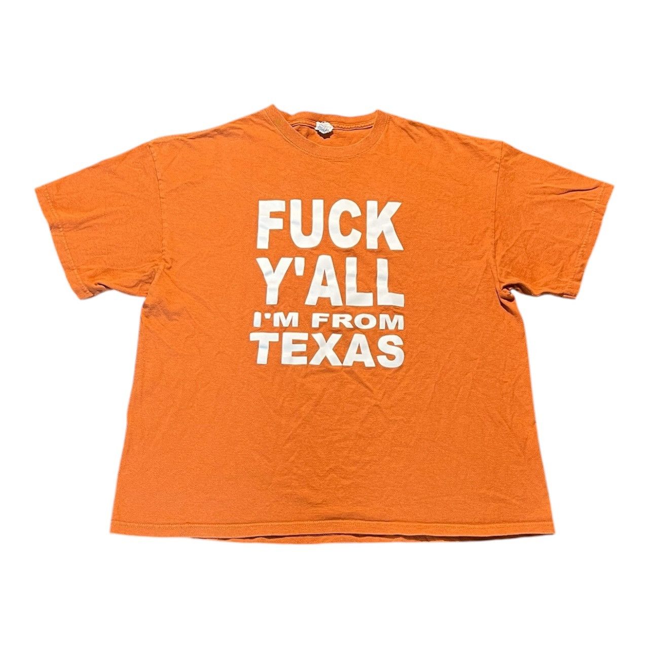 Vintage Vintage F*ck Yall Im From Texas Orange T-shirt Size US XXL / EU 58 / 5 - 1 Thumbnail