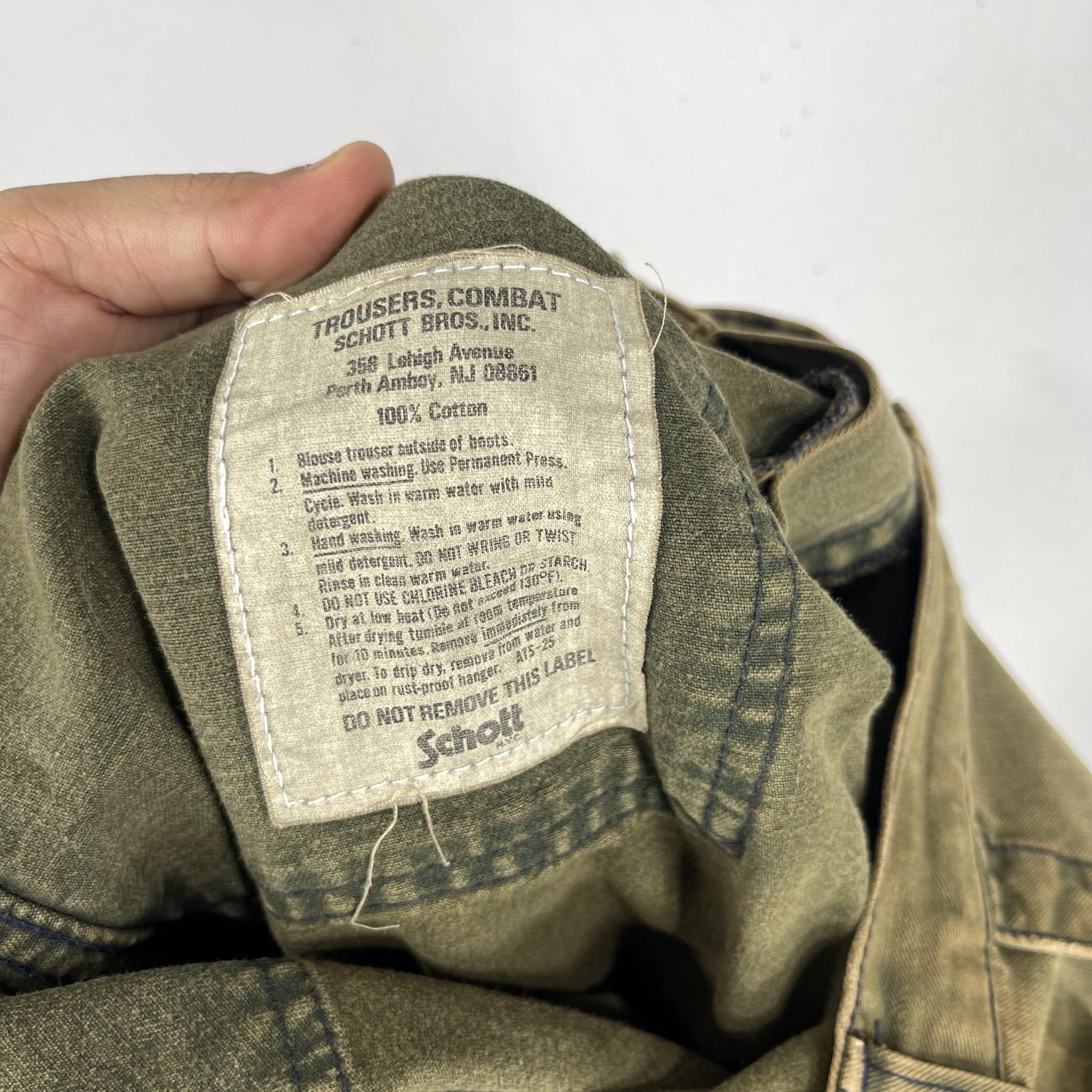 Schott × Vintage Vintage Distressed SCHOTT Cargo Sun Faded Baggy Pant Size US 31 - 5 Thumbnail