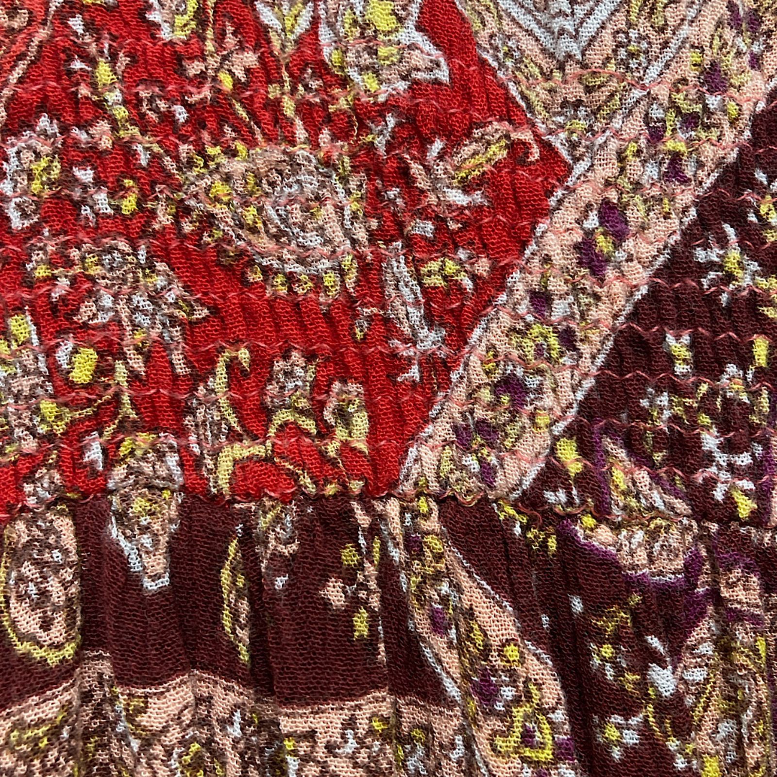 Other India Fashion Red Mandala Mini Dress M Size M / US 6-8 / IT 42-44 - 8 Thumbnail