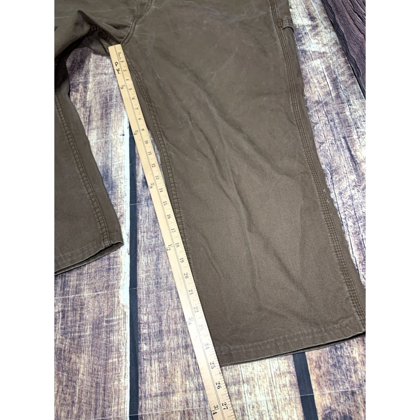 Vintage VINTAGE CE Schmidt Workwear Mens Carpenter Pants Jeans Brown 42x25 Premium Canvas Jeans Carpenter Pants Brown Mens Workwear 42x25 Canvas Brown Pants Size US 42 / EU 58 - 2 Thumbnail