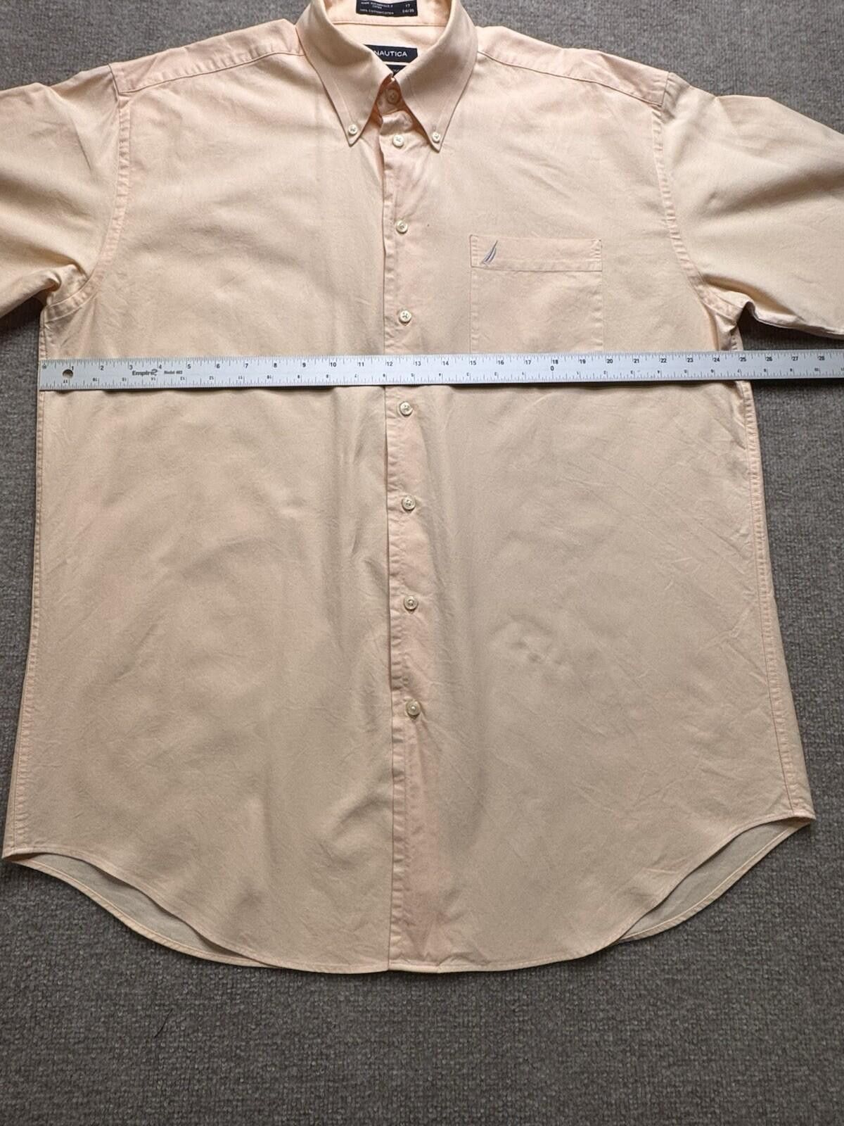 Nautica Nautica Men's 17 (34/35) Vintage Oxford Pink LS [708] Size 44R - 8 Thumbnail