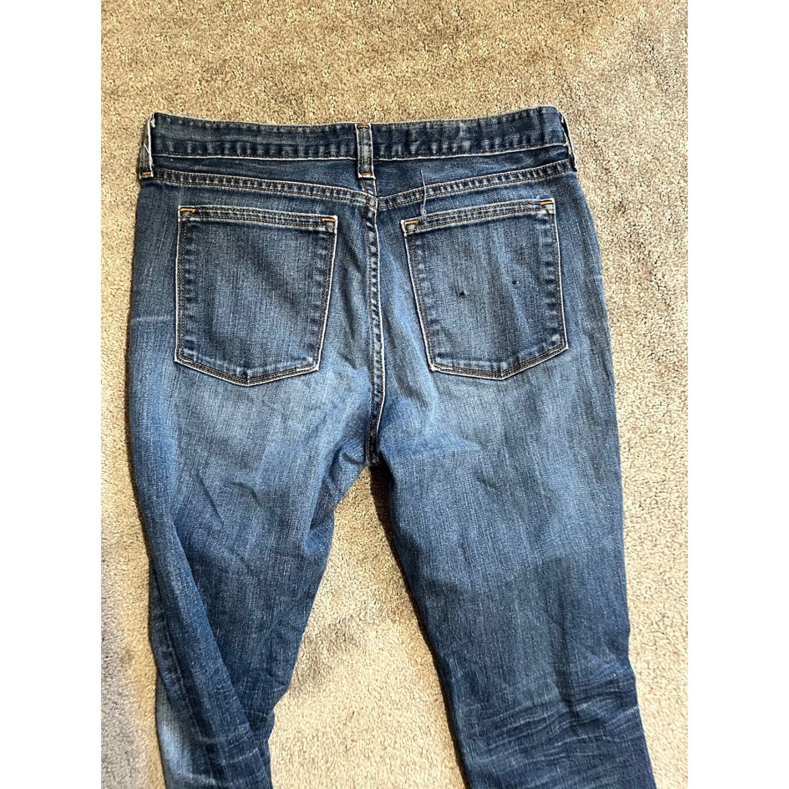 Vintage J Crew Toothpick Mid Rise Skinny Jeans solid Blue Summer Size 29 Ankle Jeans Size 29" - 4 Thumbnail
