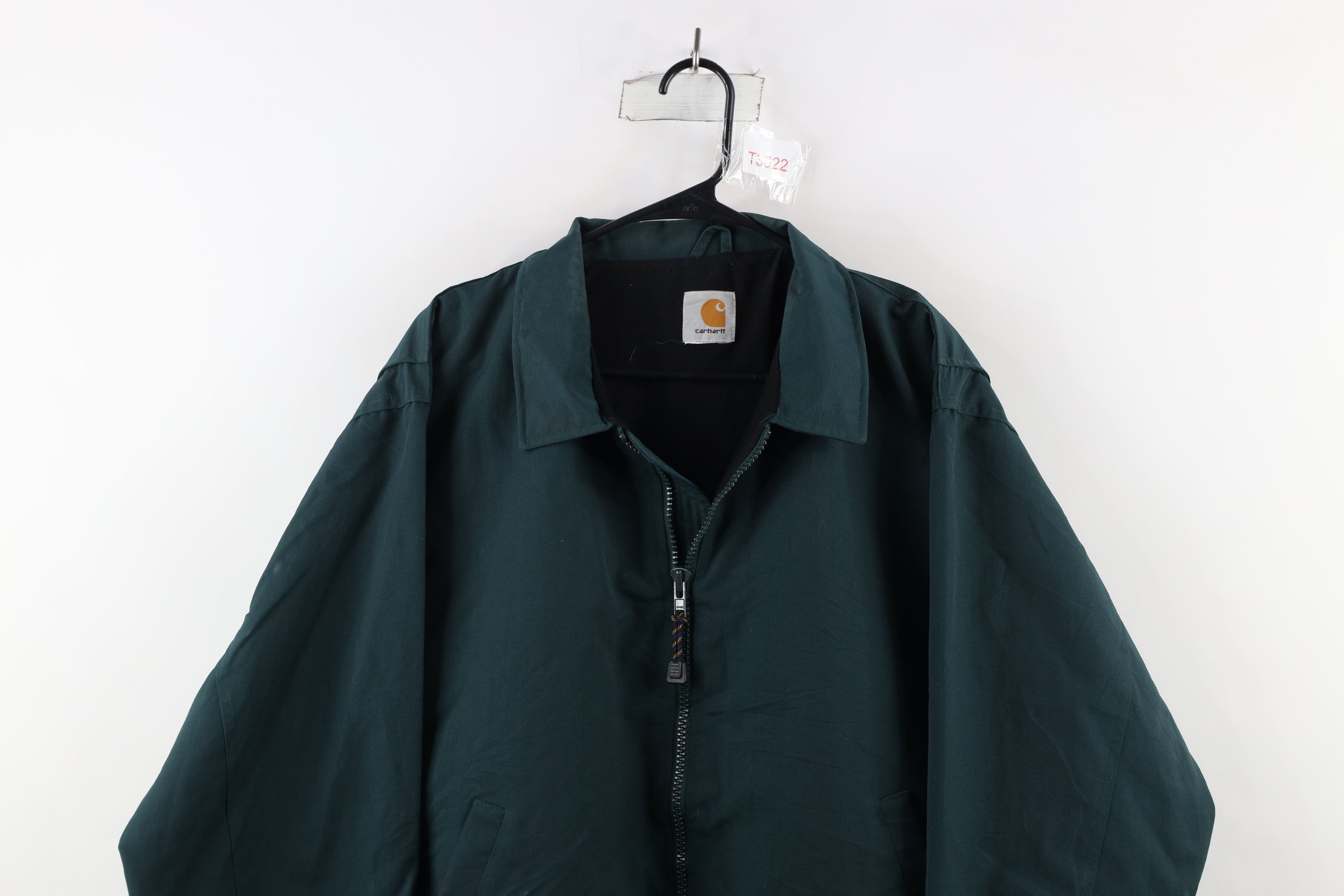 Carhartt × Vintage Vintage Carhartt Spell Out Lined Bomber Jacket Hunter Green Size US XXL / EU 58 / 5 - 2 Thumbnail