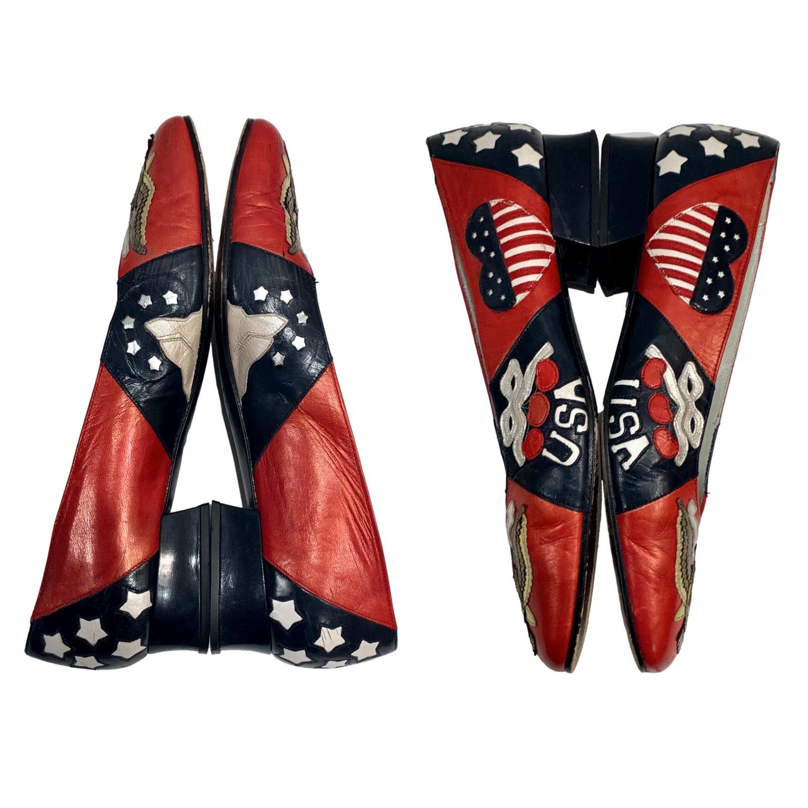 Genuine Leather × Vintage Vintage Margaret Jerrold USA Theme Shoes | 7.5 M Size US 7.5 / IT 37.5 - 6 Thumbnail