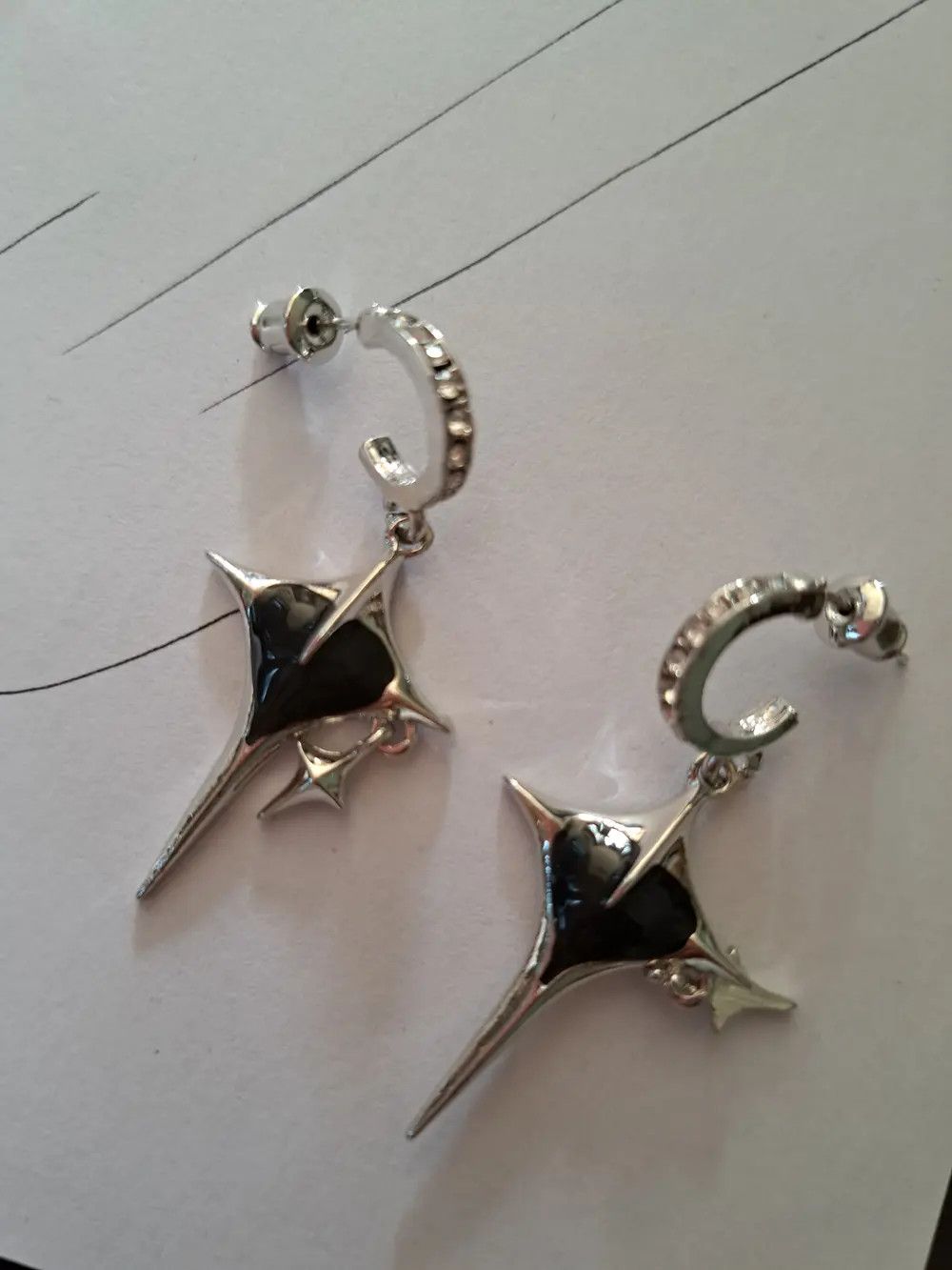 Jewelry Black Heart Stone Earrings Size ONE SIZE - 6 Thumbnail
