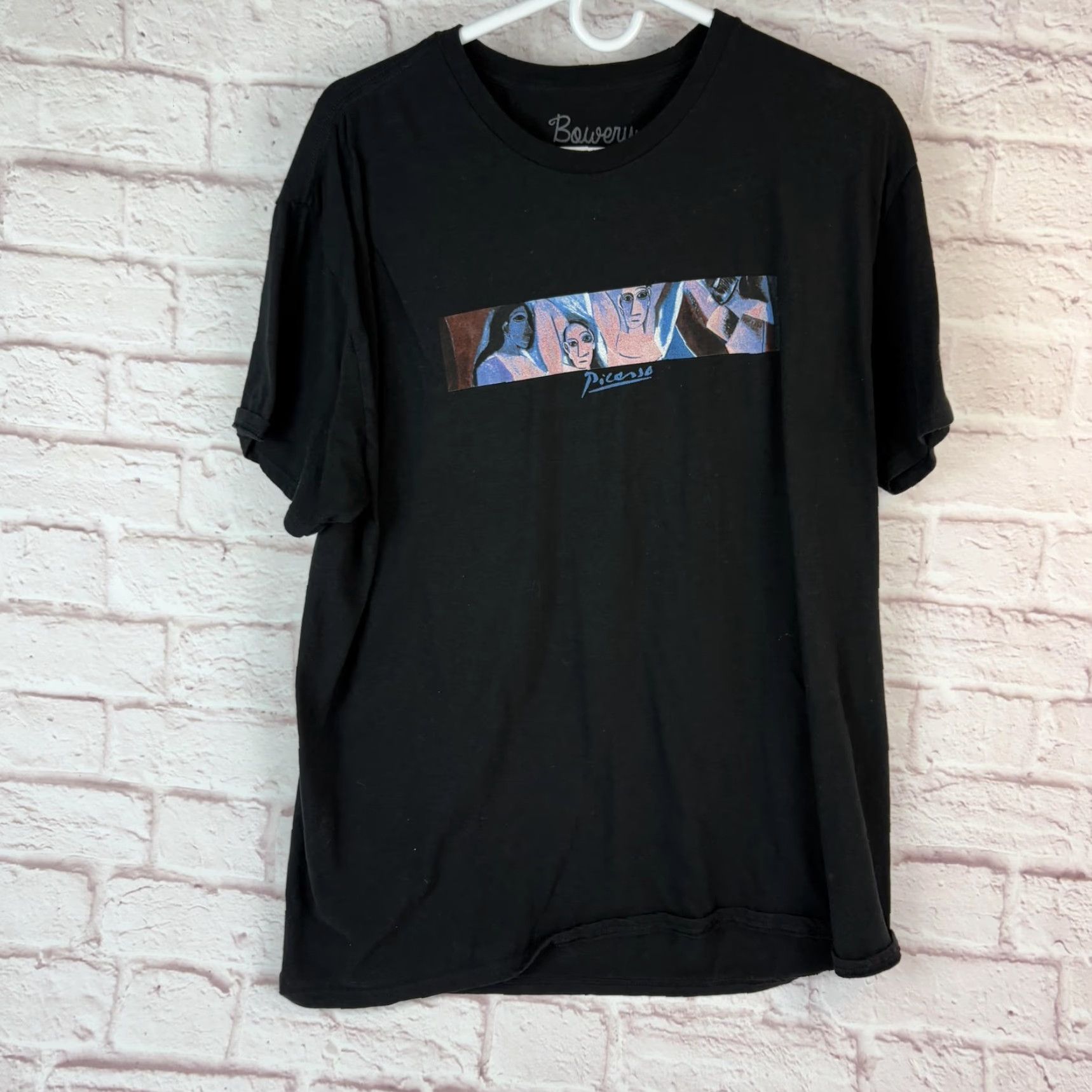 Vintage Pablo Picasso Shirt Mens XL Black Bowery Supply Cubist Graphic Art Tee Print Size US XL / EU 56 / 4 - 2 Thumbnail
