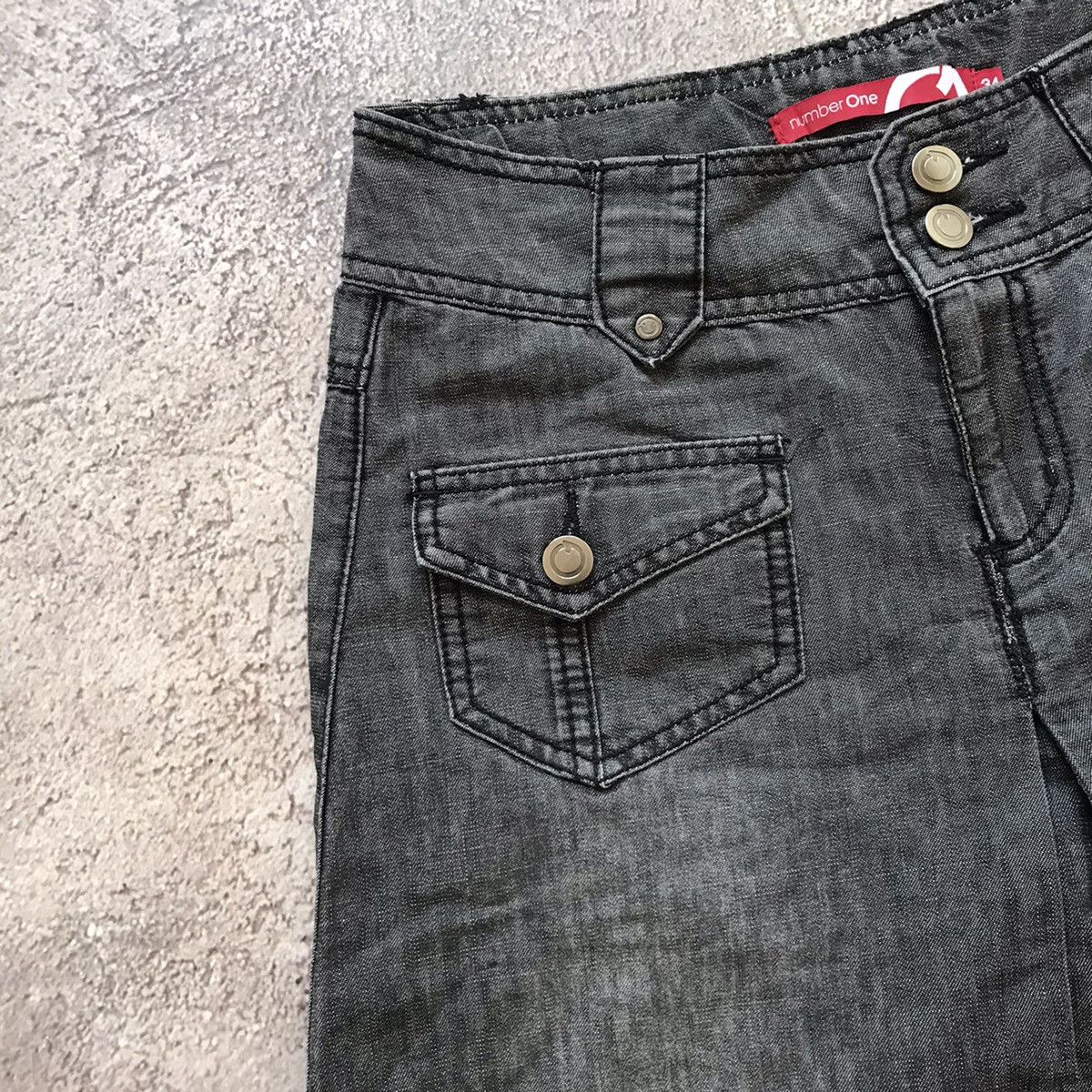 Vintage Y2K Vintage Midi Skirt Faded Black Streetwear Japanese 34 Size 24" / US 00 / IT 34 - 4 Thumbnail