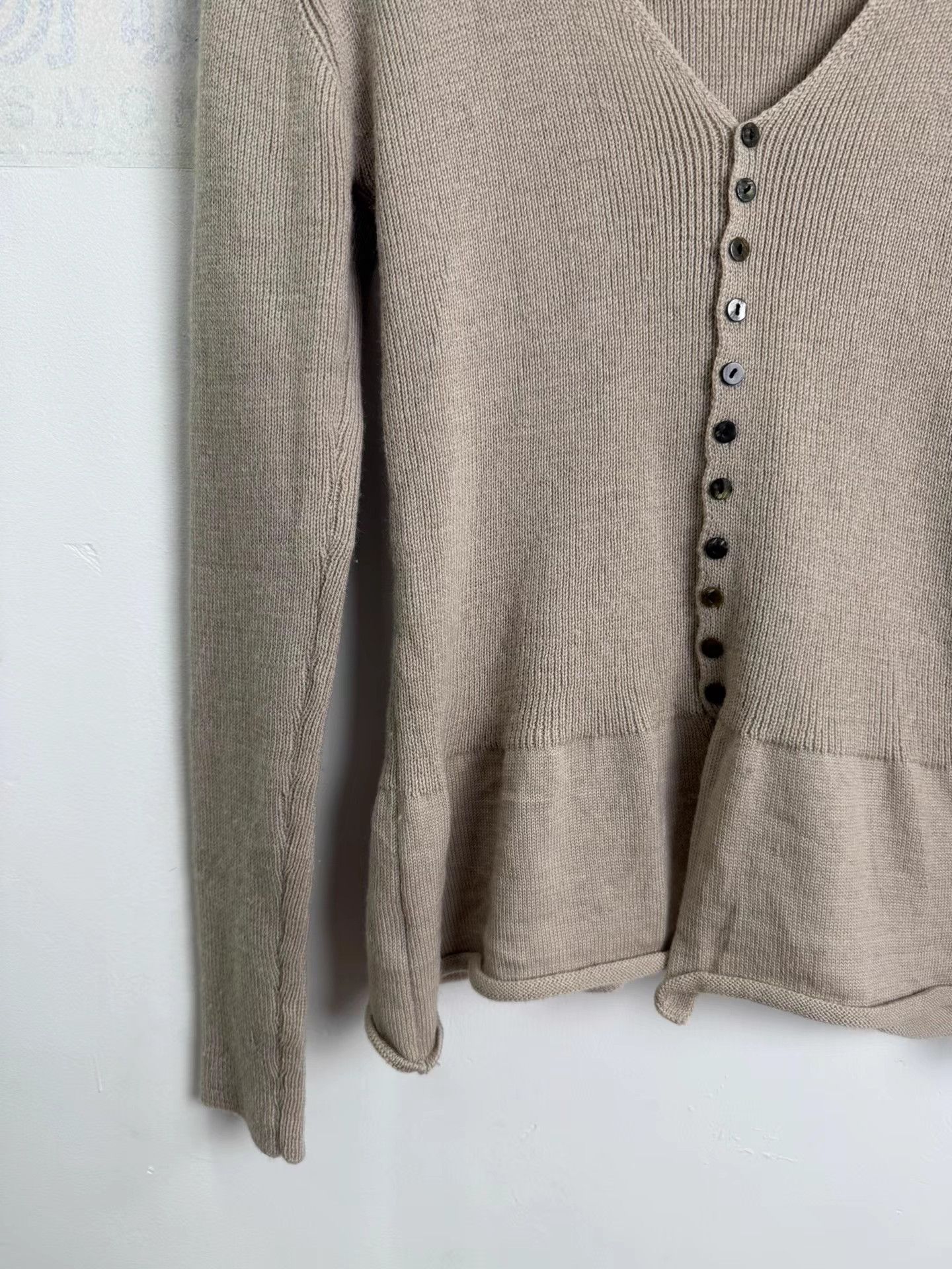 Yohji Yamamoto Yohji Yamamoto 90S Ruffled Waist Knit Top K20 Size US M / EU 48-50 / 2 - 3 Thumbnail