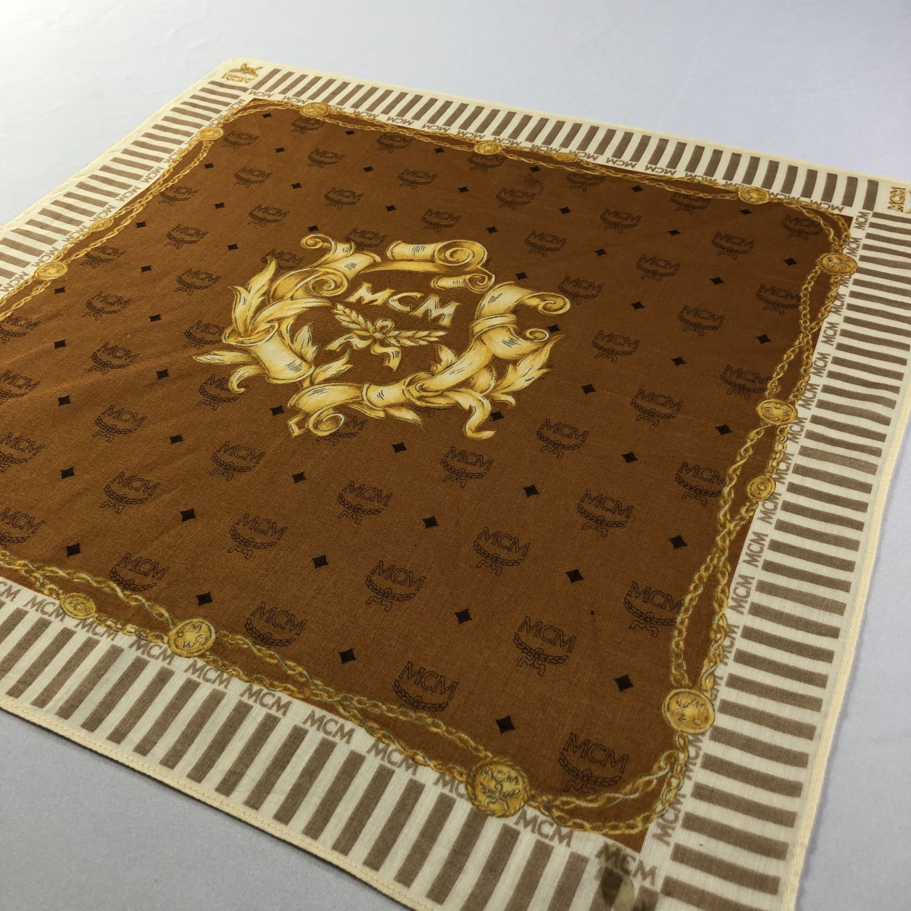 MCM MCM Big Logo Handkerchief Neckerchief Bandana H1886 Size ONE SIZE - 3 Thumbnail