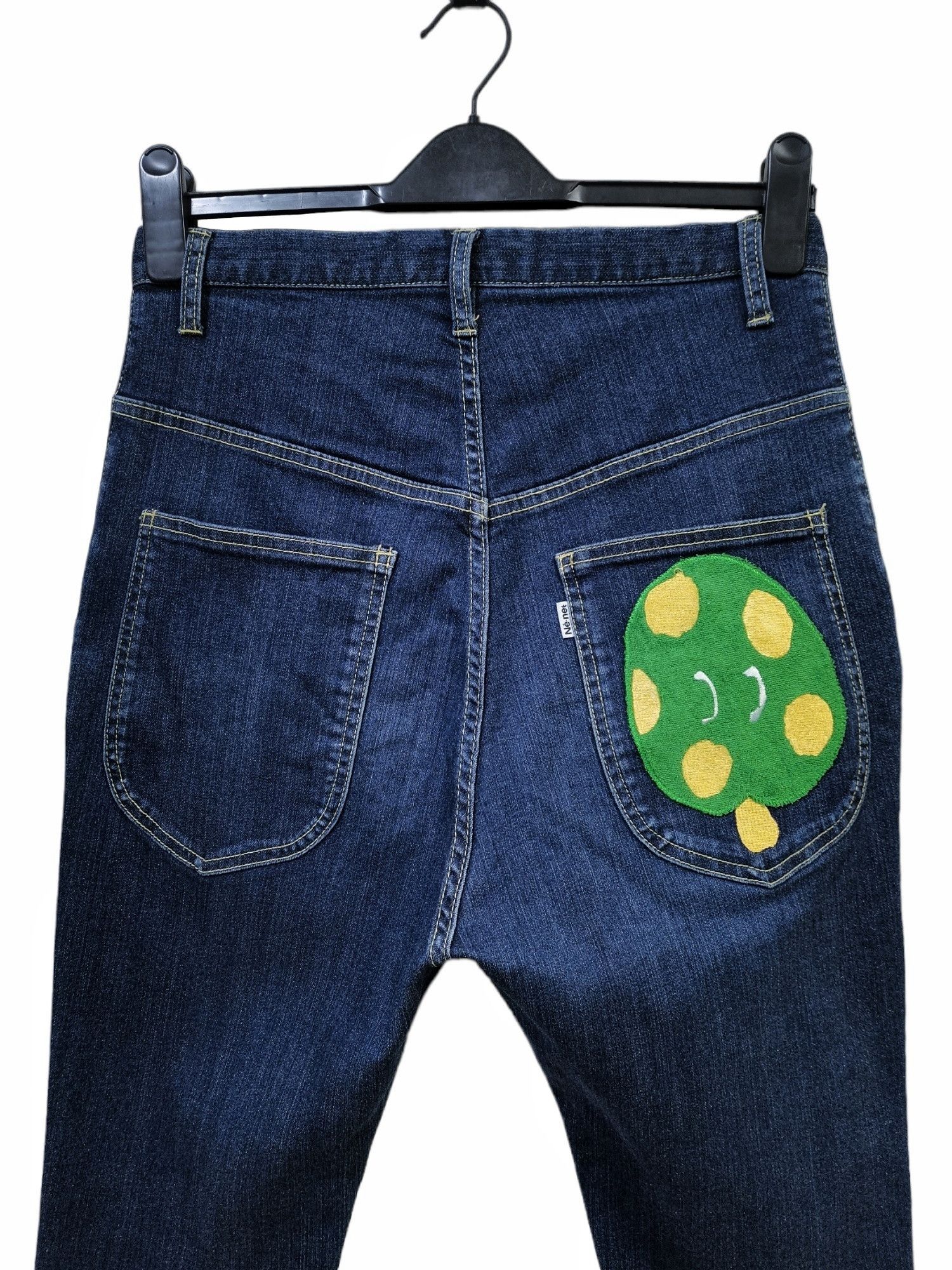 Issey Miyake × Ne-Net NE-NET ISSEY MIYAKE DROP CROTCH JEANS EMBROIDERY DESIGN RARE Size US 29 - 4 Thumbnail
