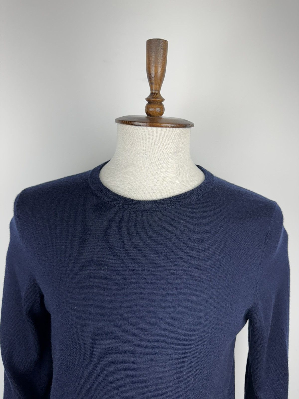 Japanese Brand John Lewis Wool Crew Neck Sweater Navy Blue Jumper size M Size US M / EU 48-50 / 2 - 2 Thumbnail