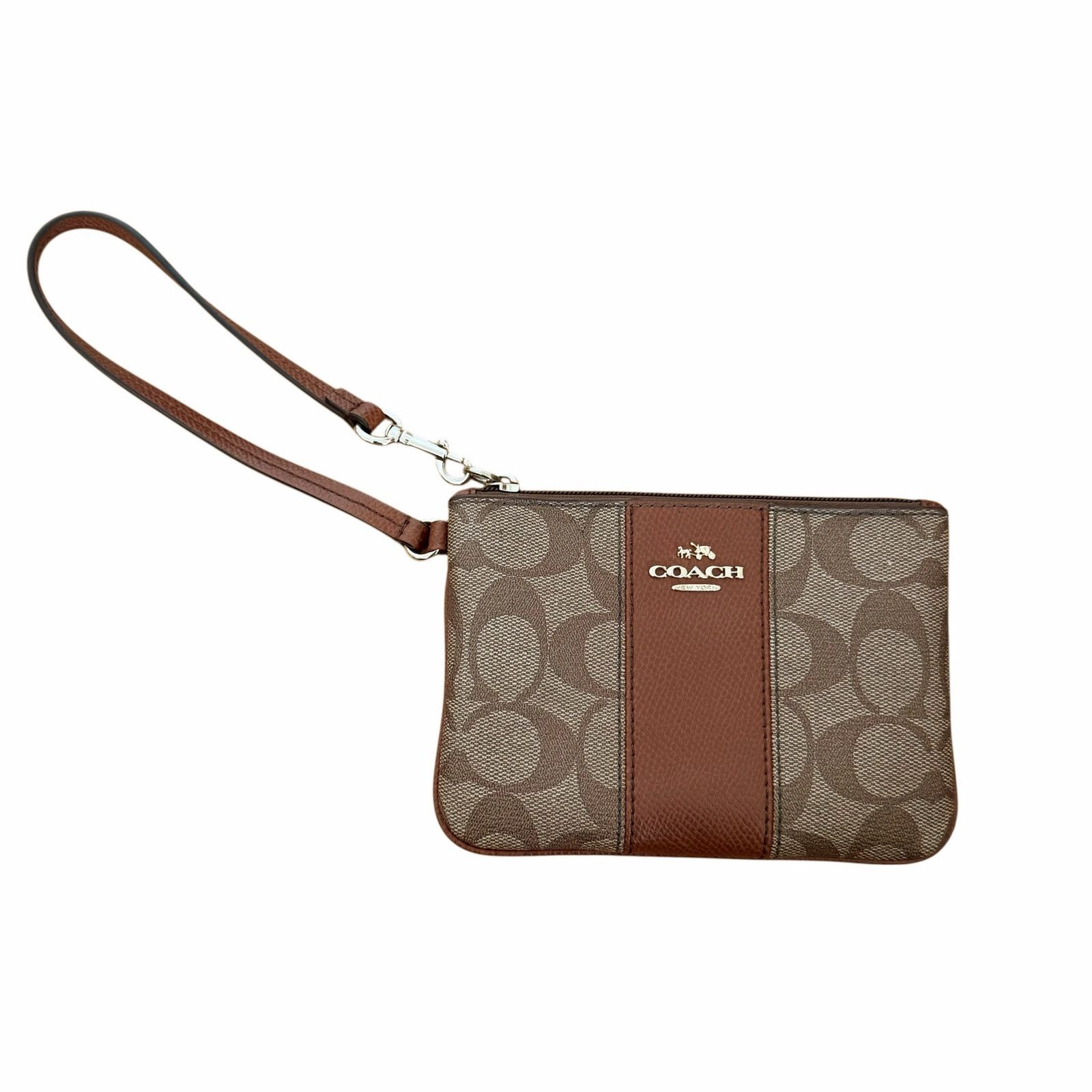 Coach Coach Brown Leather Monogram Wristlet Wallet Size ONE SIZE - 1 Thumbnail