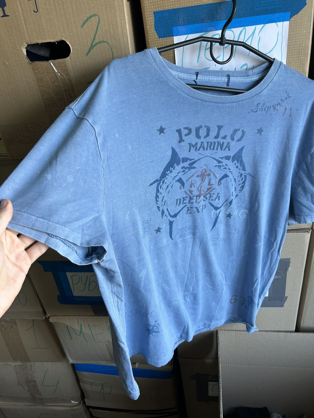 Polo Ralph Lauren Vintage Polo Ralph Lauren Marina Faded T-shirt Men’s Size XL Size US XL / EU 56 / 4 - 6 Thumbnail