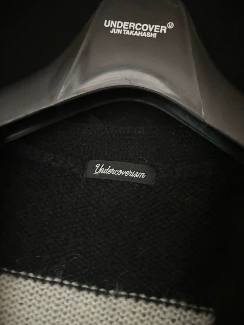Undercover Undercover 21AW Black and White Striped Mohair Cardigan sw Size US M / EU 48-50 / 2 - 3 Thumbnail