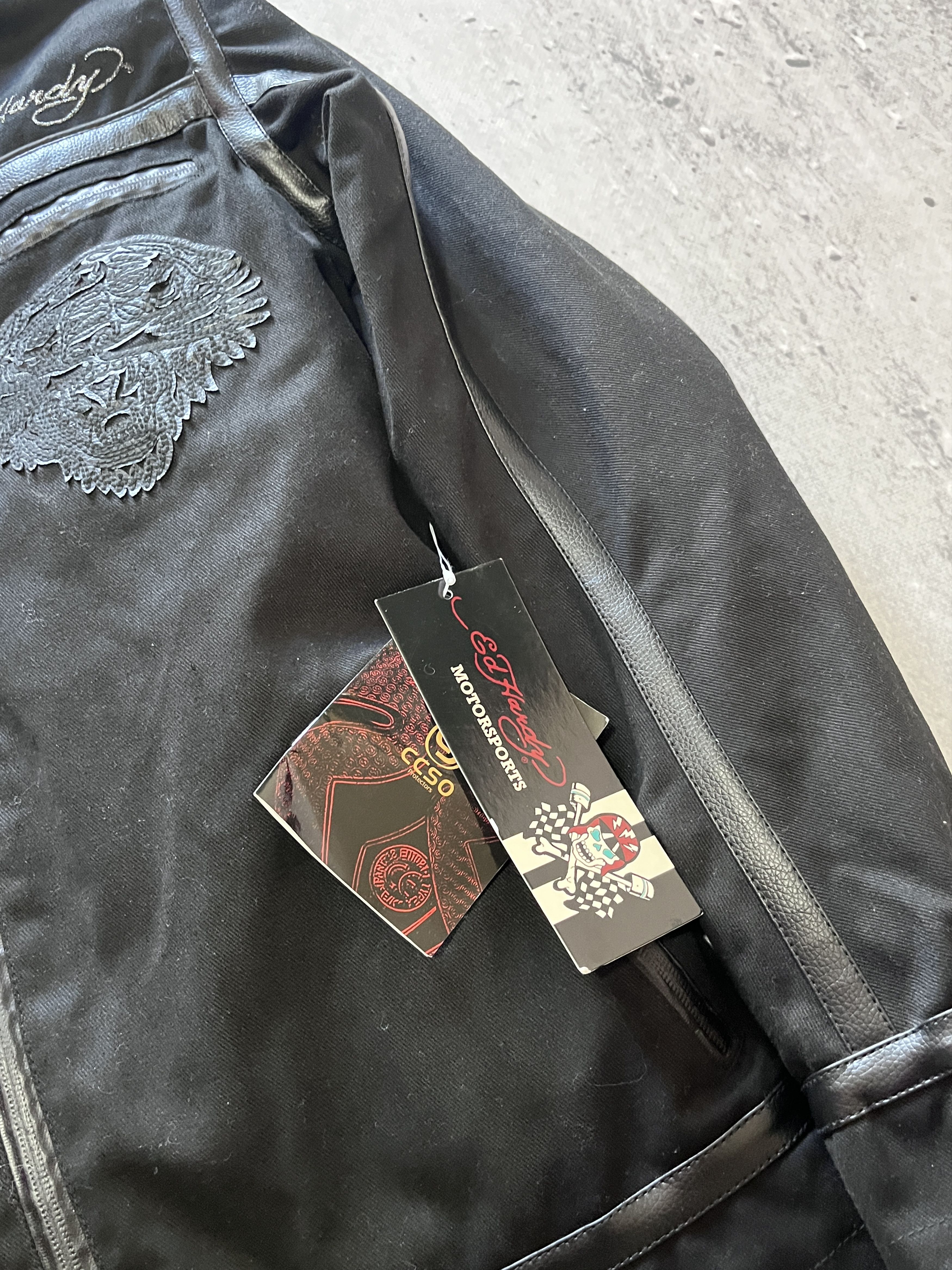 Ed Hardy BNWT ED HARDY MOTORSPORTS BLACK WOMENS MOTORCYCLE JACKET Size XS / US 0-2 / IT 36-38 - 4 Thumbnail