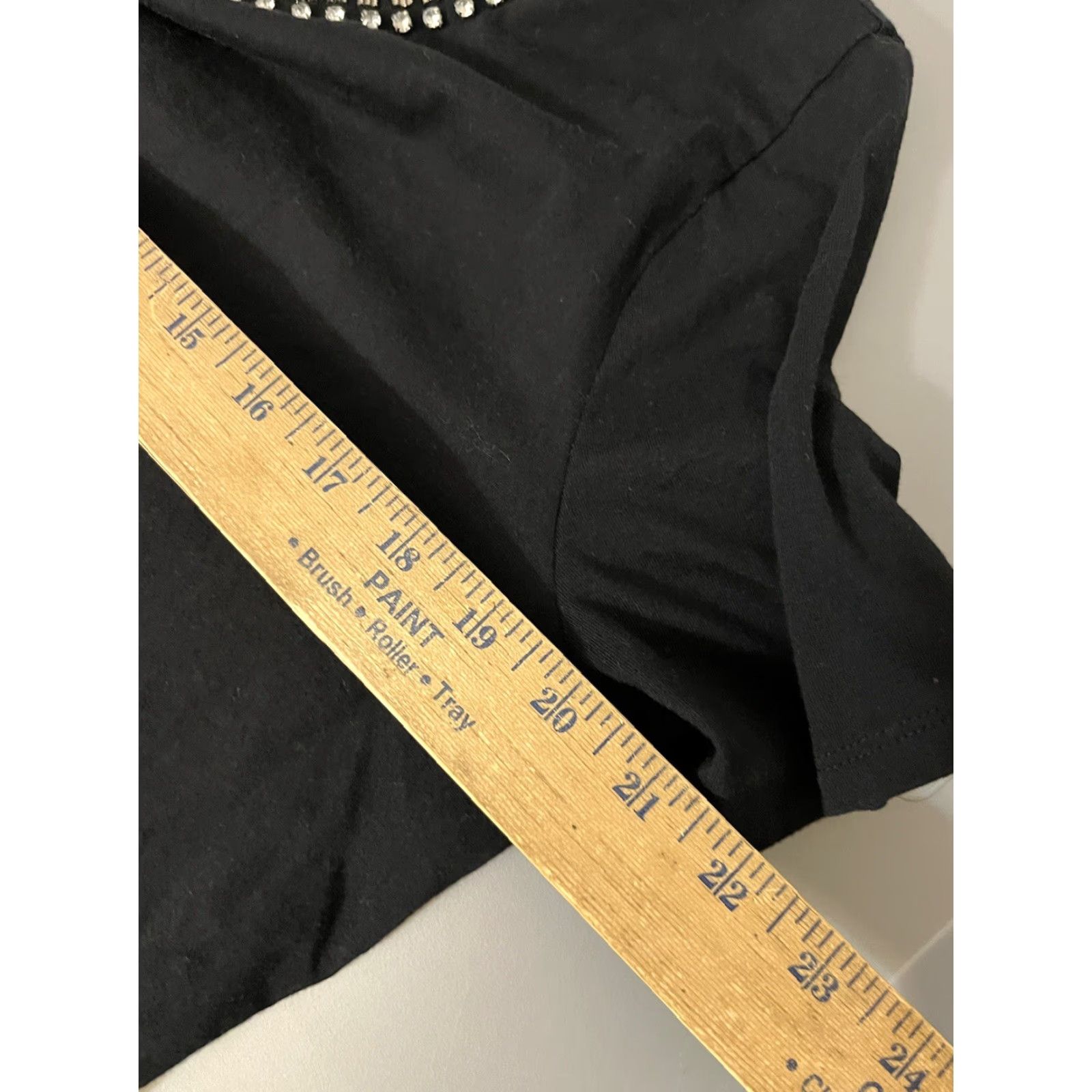 Vintage SIMPLY VERA VERA WANG Black Jeweled Neck Short Sleeve Blouse XL Womens Size XL / US 12-14 / IT 48-50 - 5 Thumbnail