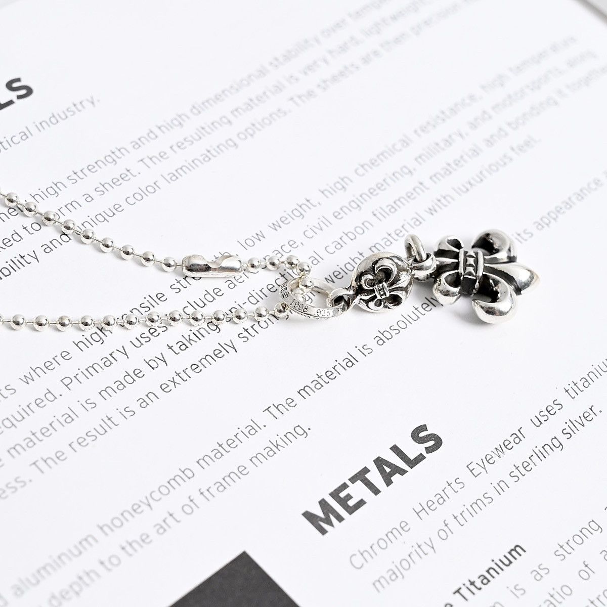 Chrome Hearts CHROME HEARTS ONE BALL BS FLEUR SILVER NECKLACE Size ONE SIZE - 8 Thumbnail