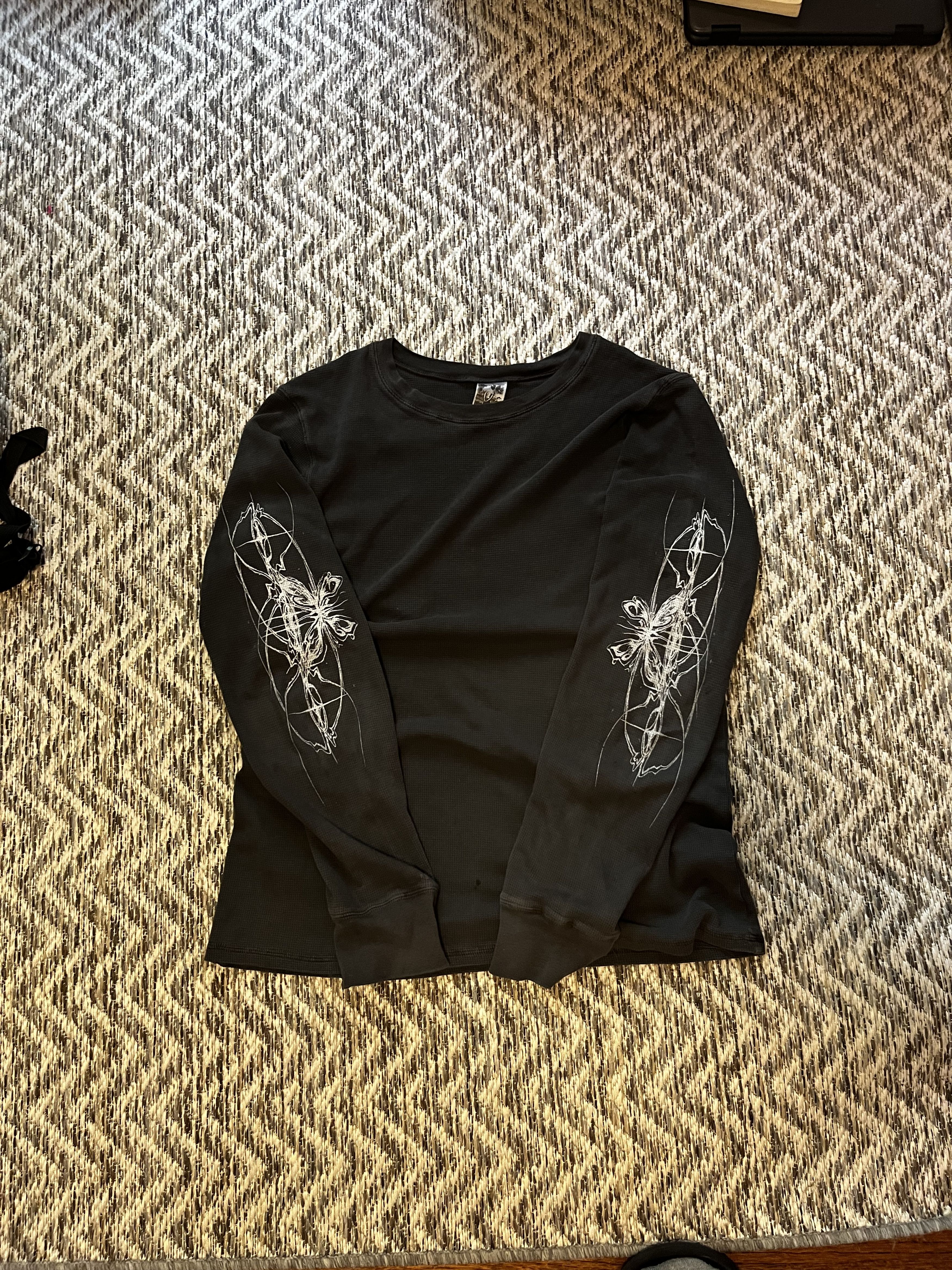 image of Basketcase Gallery “War” Thermal In Black in Black Ash, Men's (Size Large)