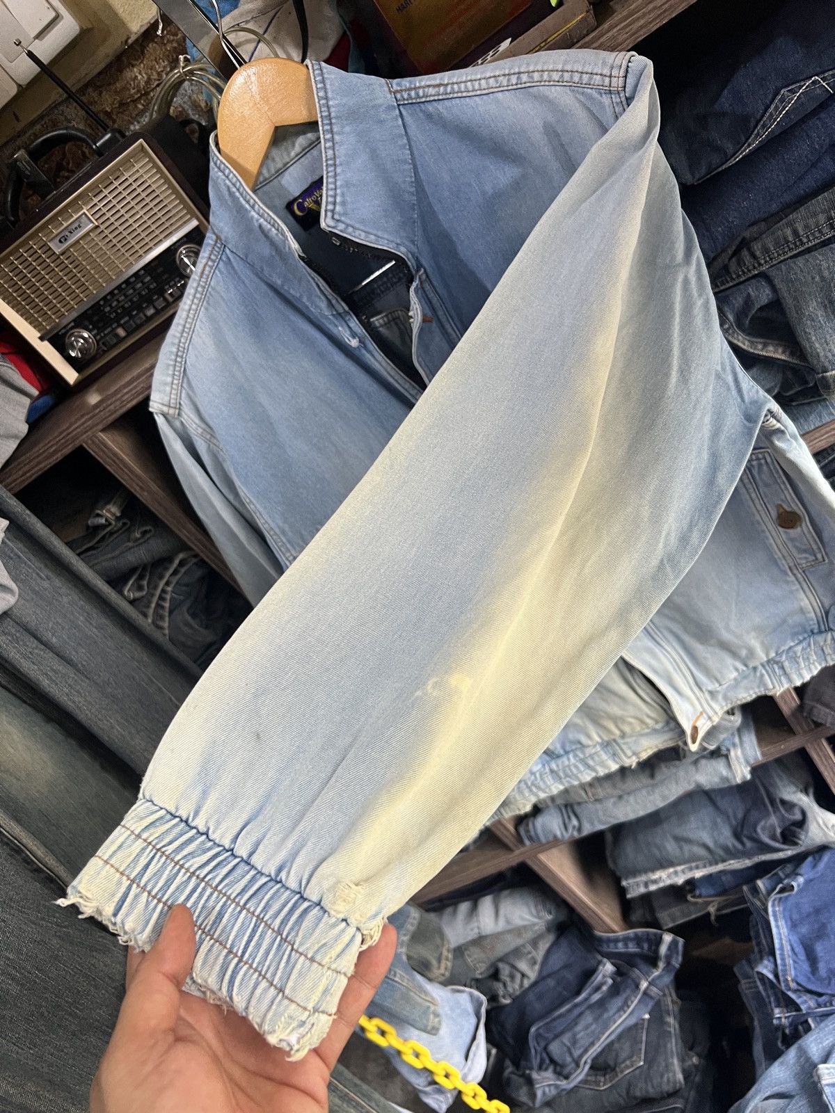 Other 🔥Vintage Distressed Calro Valentino Status Denim Jacket Size US M / EU 48-50 / 2 - 14 Thumbnail