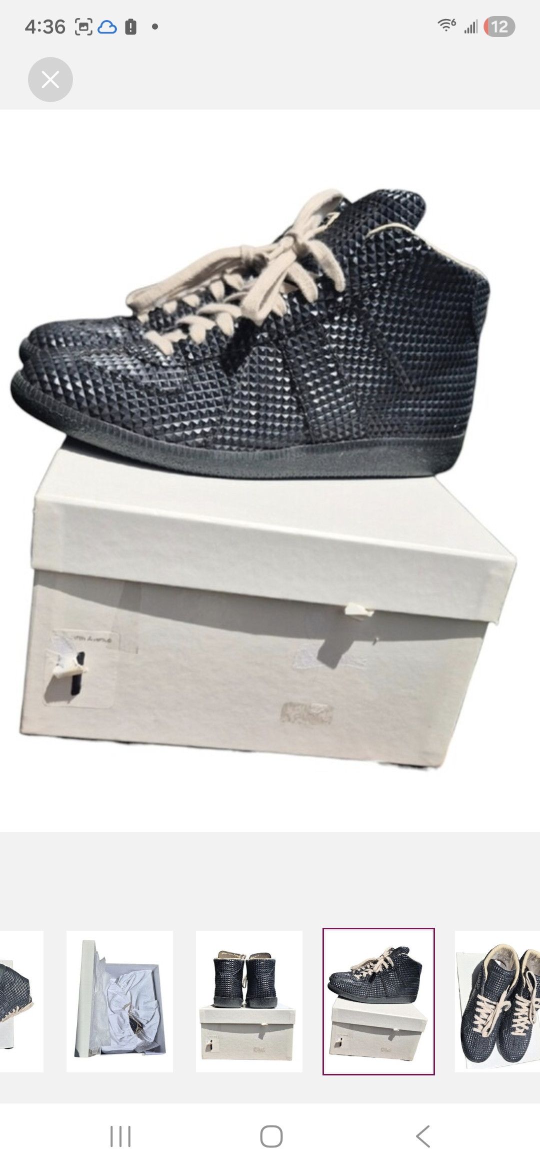 Maison Margiela Maison Margiela Studded Pyramid Gat High Top Sneakers Size US 10 / EU 43 - 10 Thumbnail