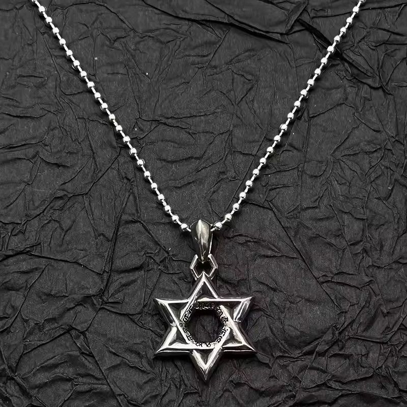 Jewelry Gothic Hexagram Star Pendant Necklace | 60 cm Size ONE SIZE - 5 Thumbnail