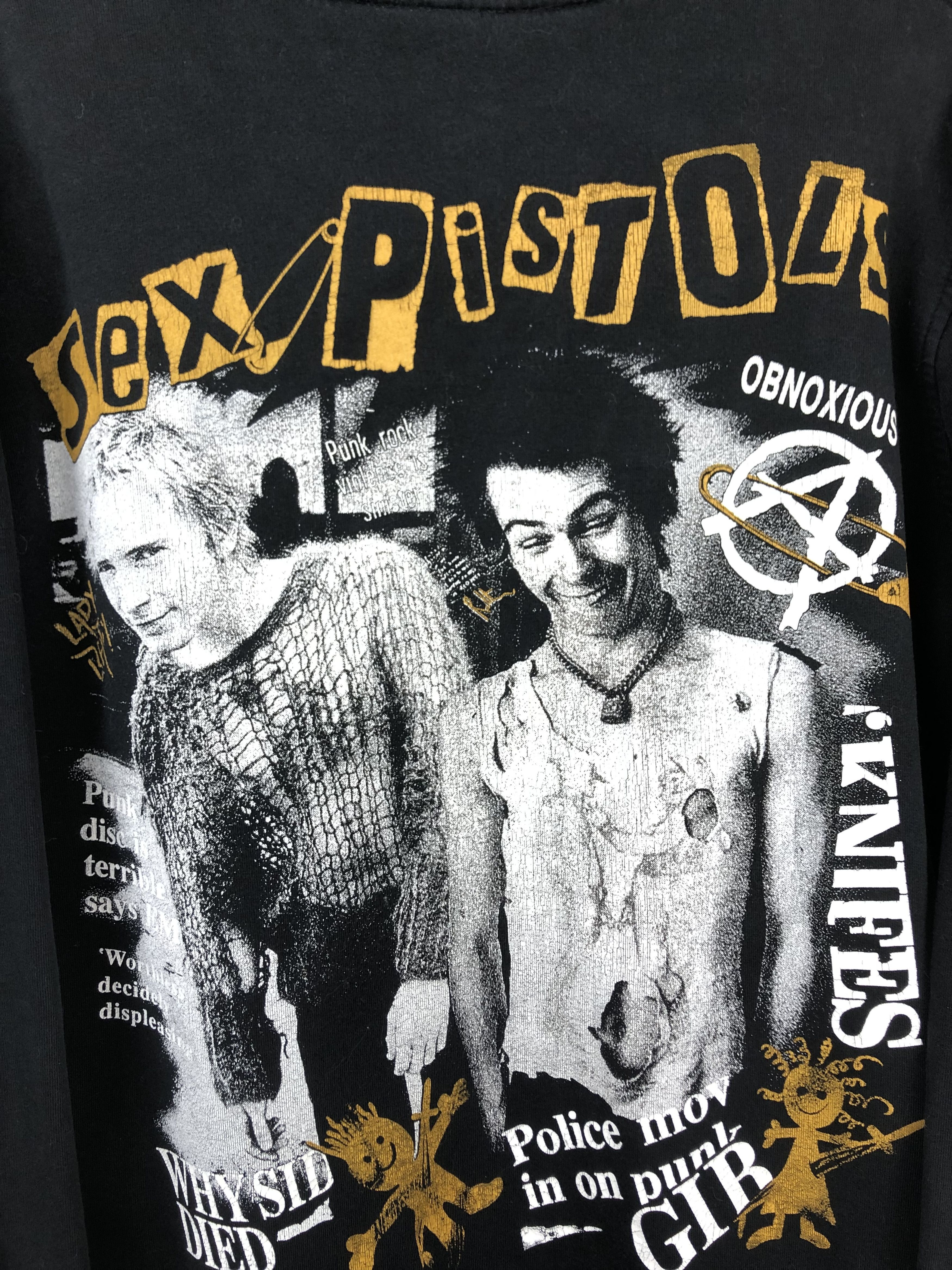 Vintage Vintage 90's Sex Pistols Rock Band Rare Hoodie Sweatshirt Size US L / EU 52-54 / 3 - 13 Thumbnail