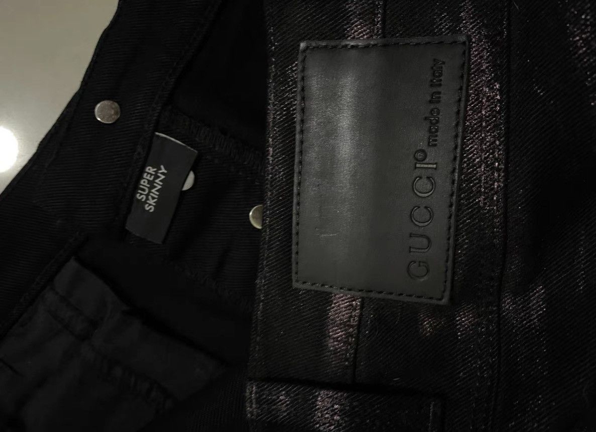 Gucci Gucci Runway Waxed Purple-Red Skinny Jeans Size US 32 / EU 48 - 5 Thumbnail